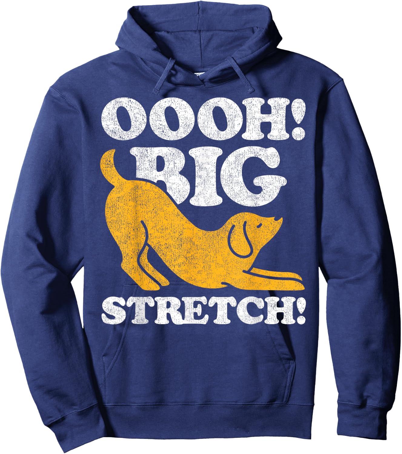 Dog Graphic Oooh Big Stretch Hoodie - Hoodie | Navy