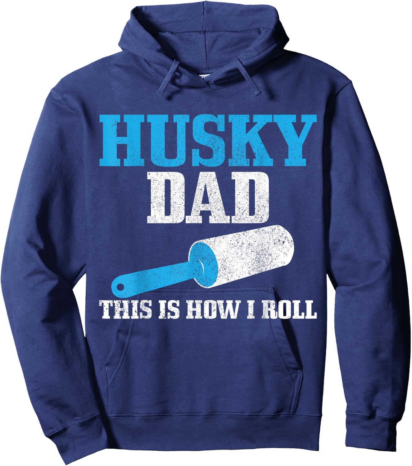 Husky Dad Dog Hair Funny Siberian Husky Hoodie - Hoodie | Navy