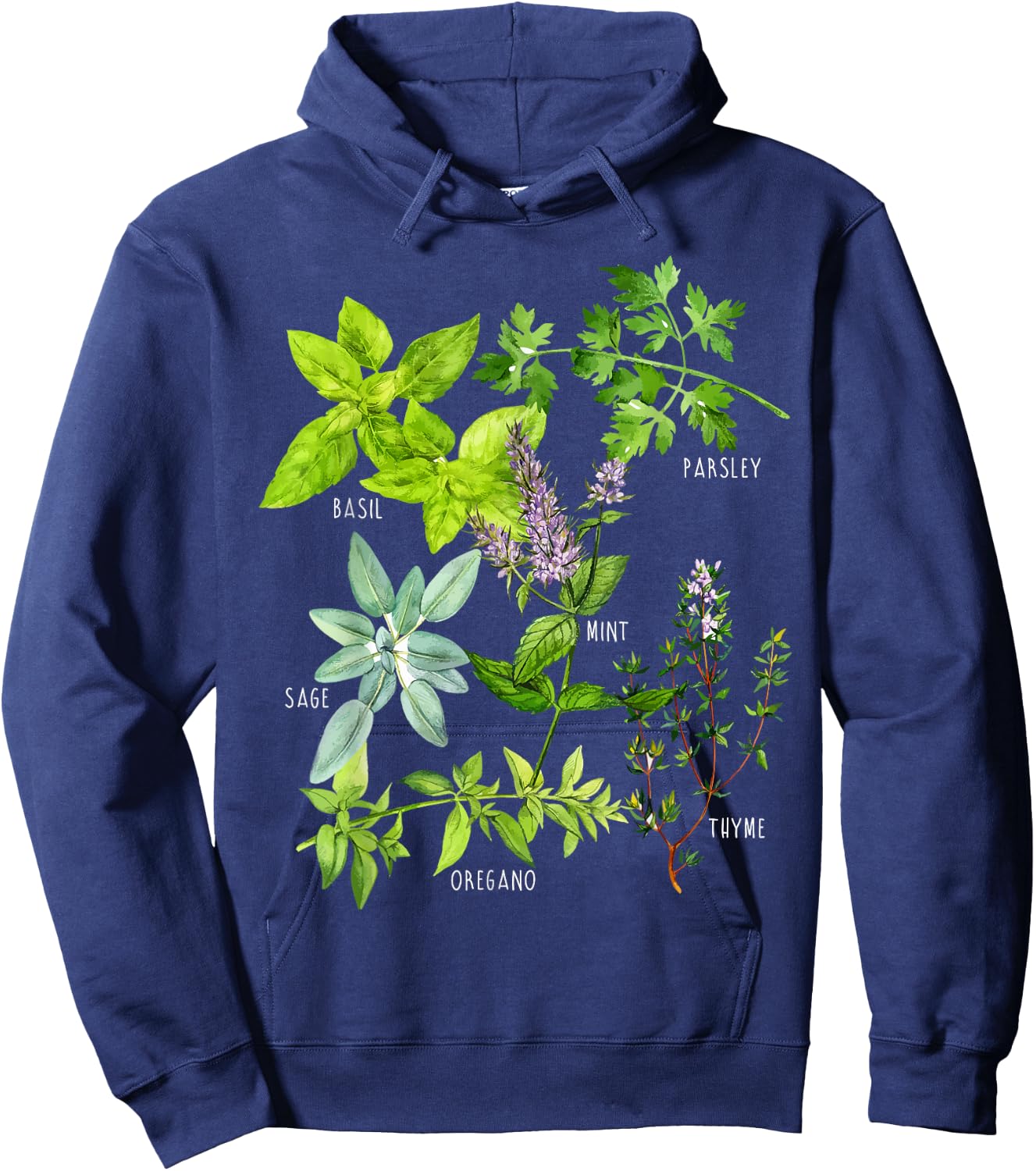 Herbs Plants Hoodie - Hoodie | Navy