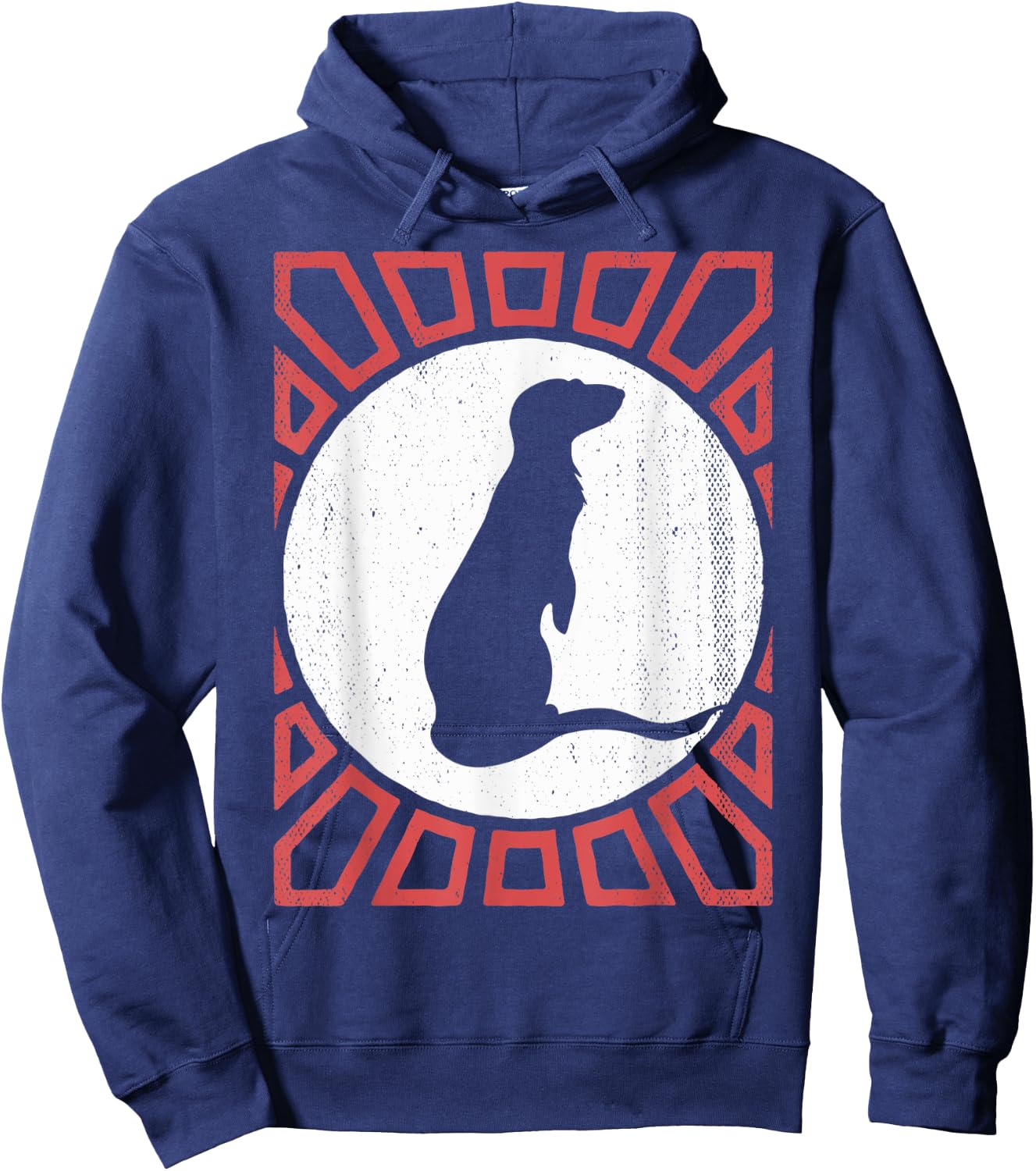Mongoose Lover Vintage Retro Style Animal Hoodie - Hoodie | Navy