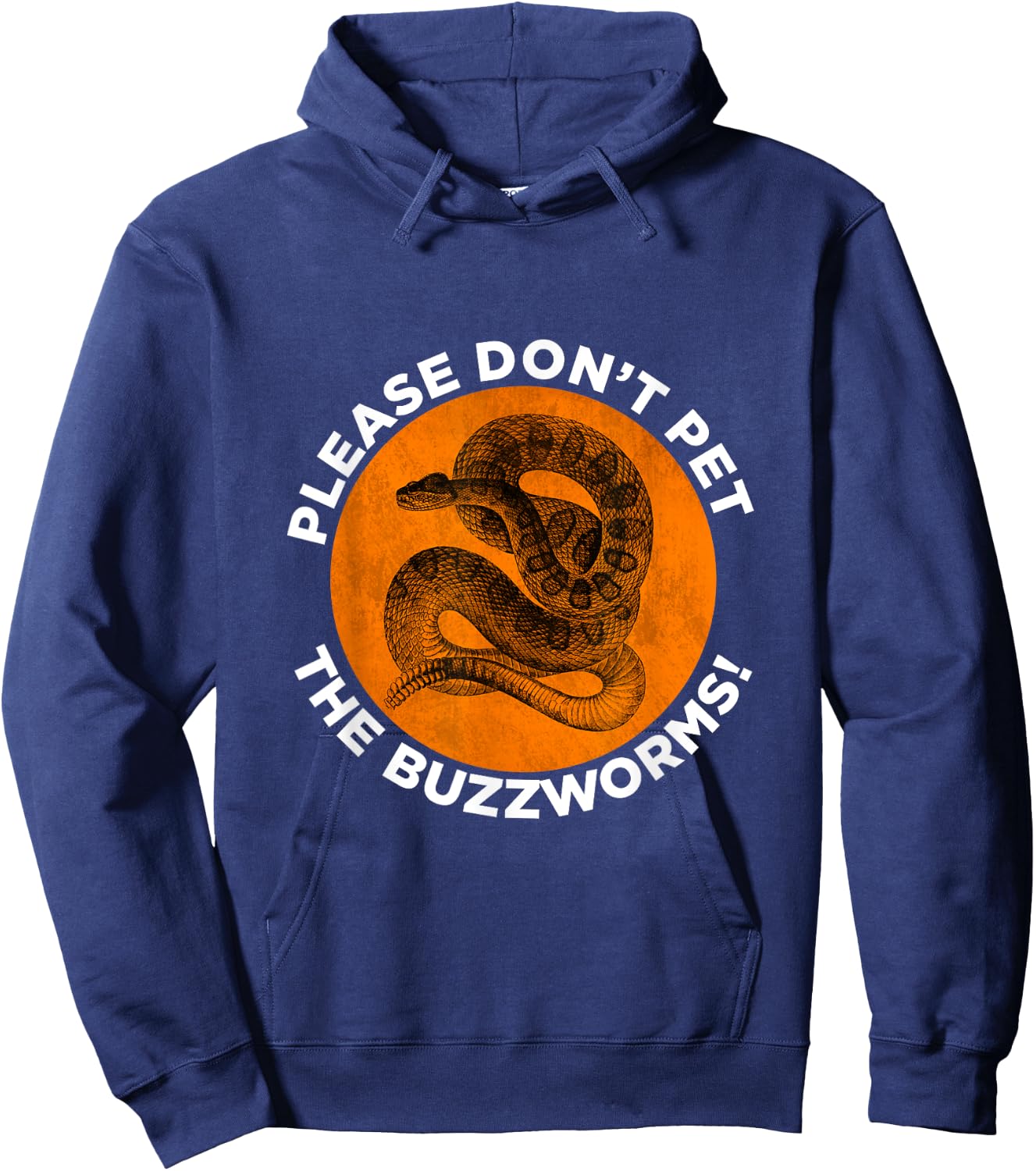 Funny Don't Pet The Buzzworms Rattlesnake Hoodie - Hoodie | Navy