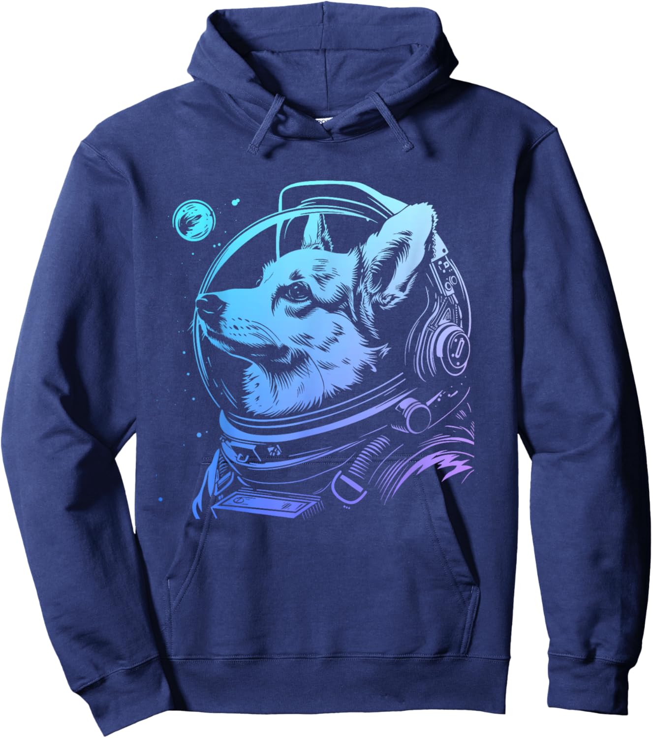Corgi Astronaut Funny Cute Dog Space Suit Hoodie - Hoodie | Navy