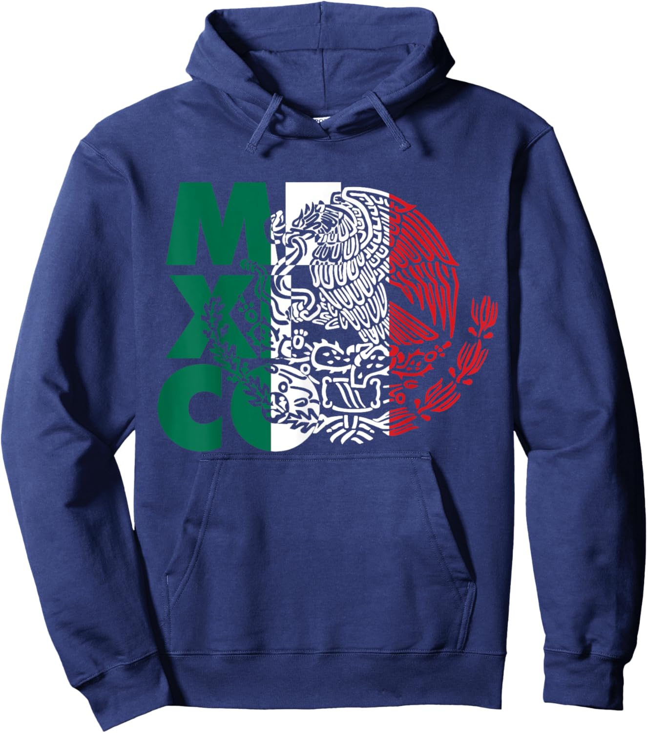 Mexican Flag Mexican Eagle Hoodie - Hoodie | Navy