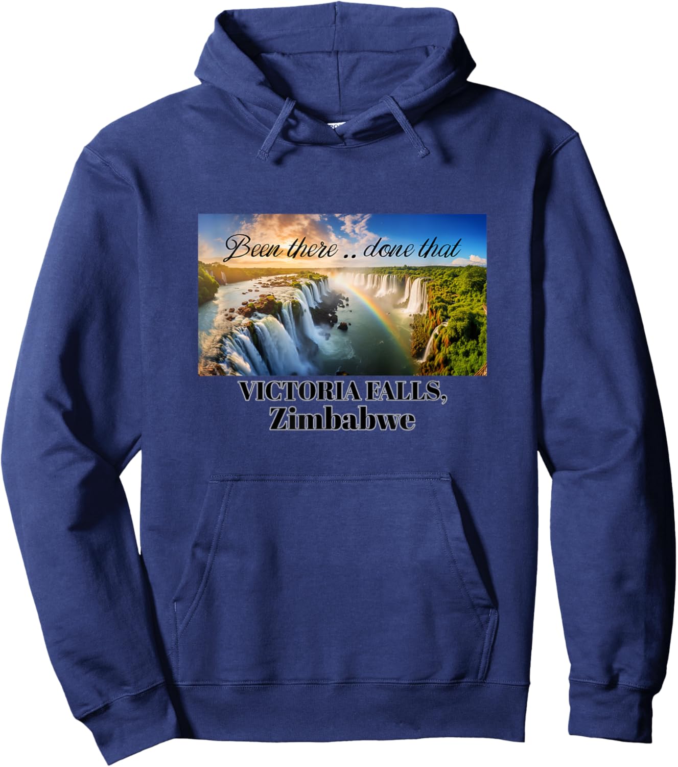 Victoria Falls - Zimbabwe Travel Lover Design Hoodie - Hoodie | Navy