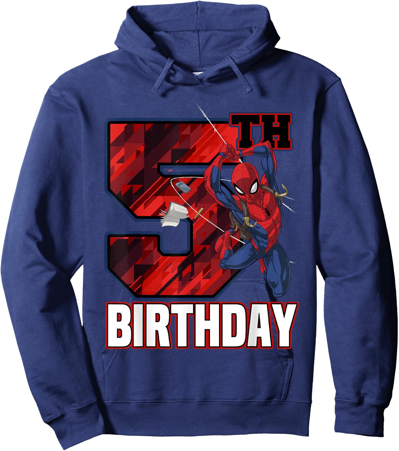 Marvel Spider-Man Web Swing 5th Birthday Hoodie - Hoodie | Navy