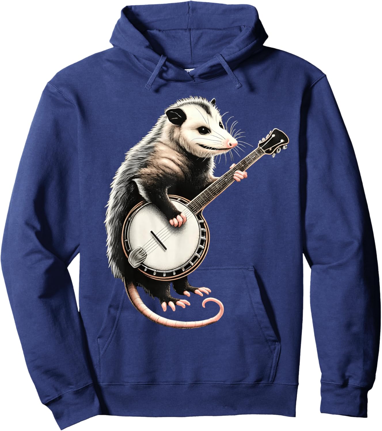 Opossum Playing Banjo Guitar Funny Possums Hoodie - Hoodie | Navy