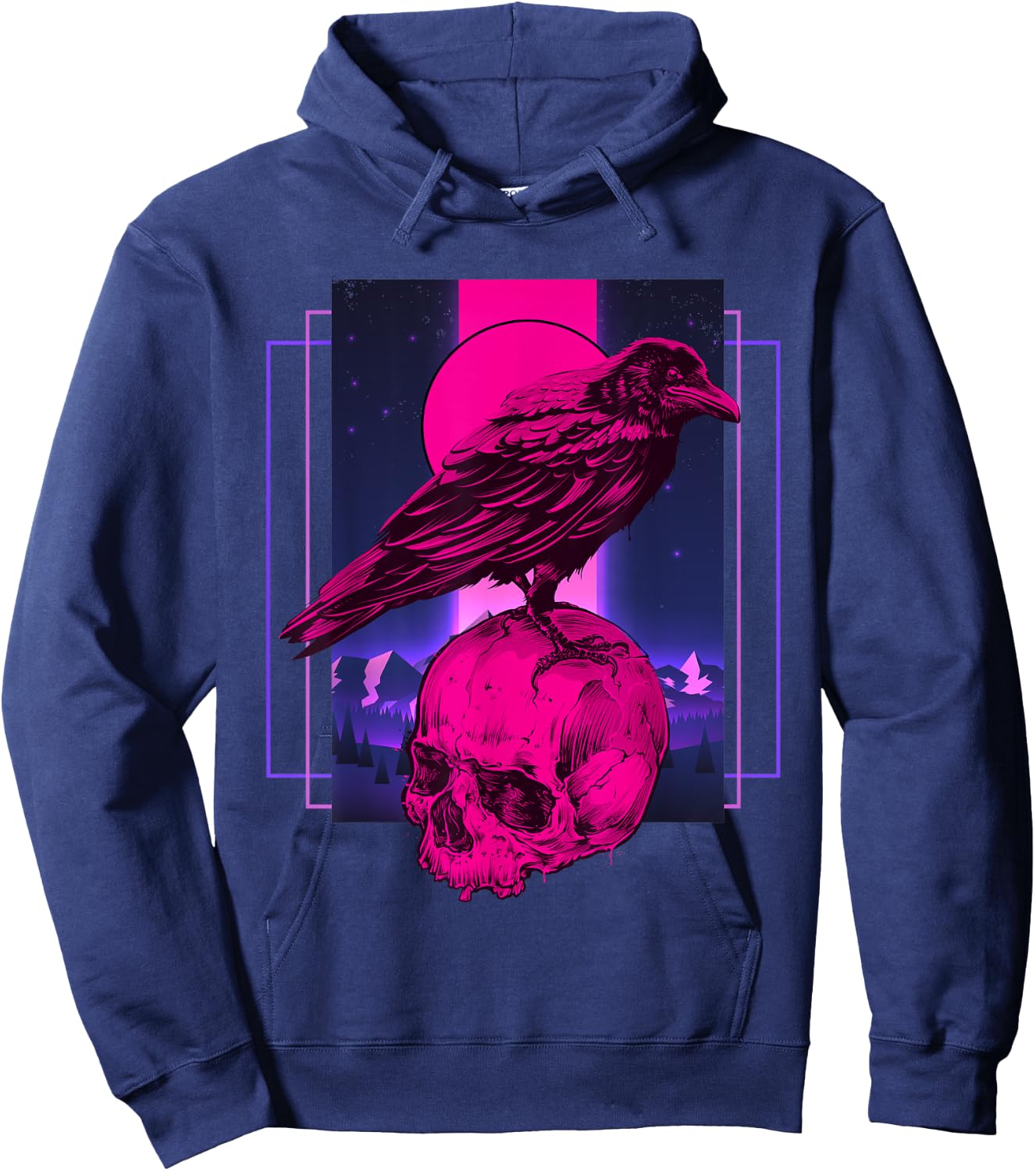 Skull Raven Hoodie - Hoodie | Navy
