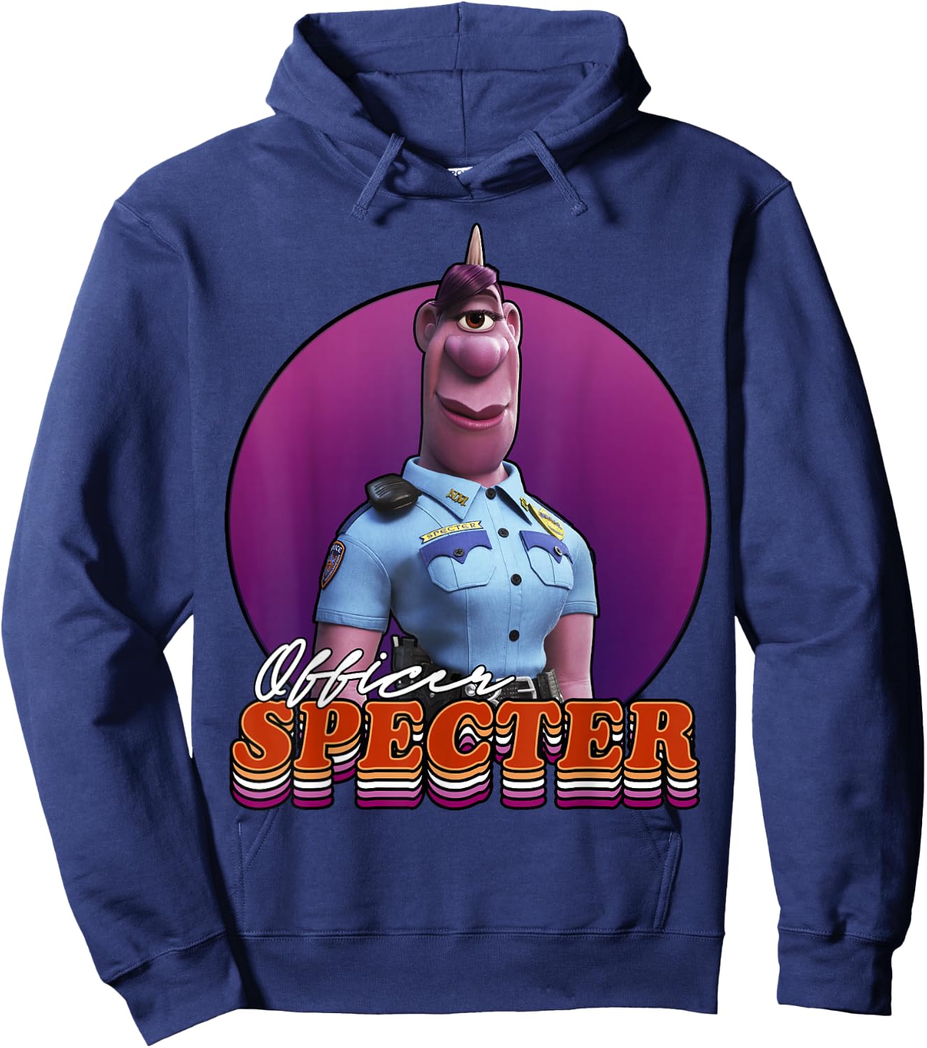 Disney Pixar Onward Officer Specter Portrait Hoodie - Hoodie | Navy