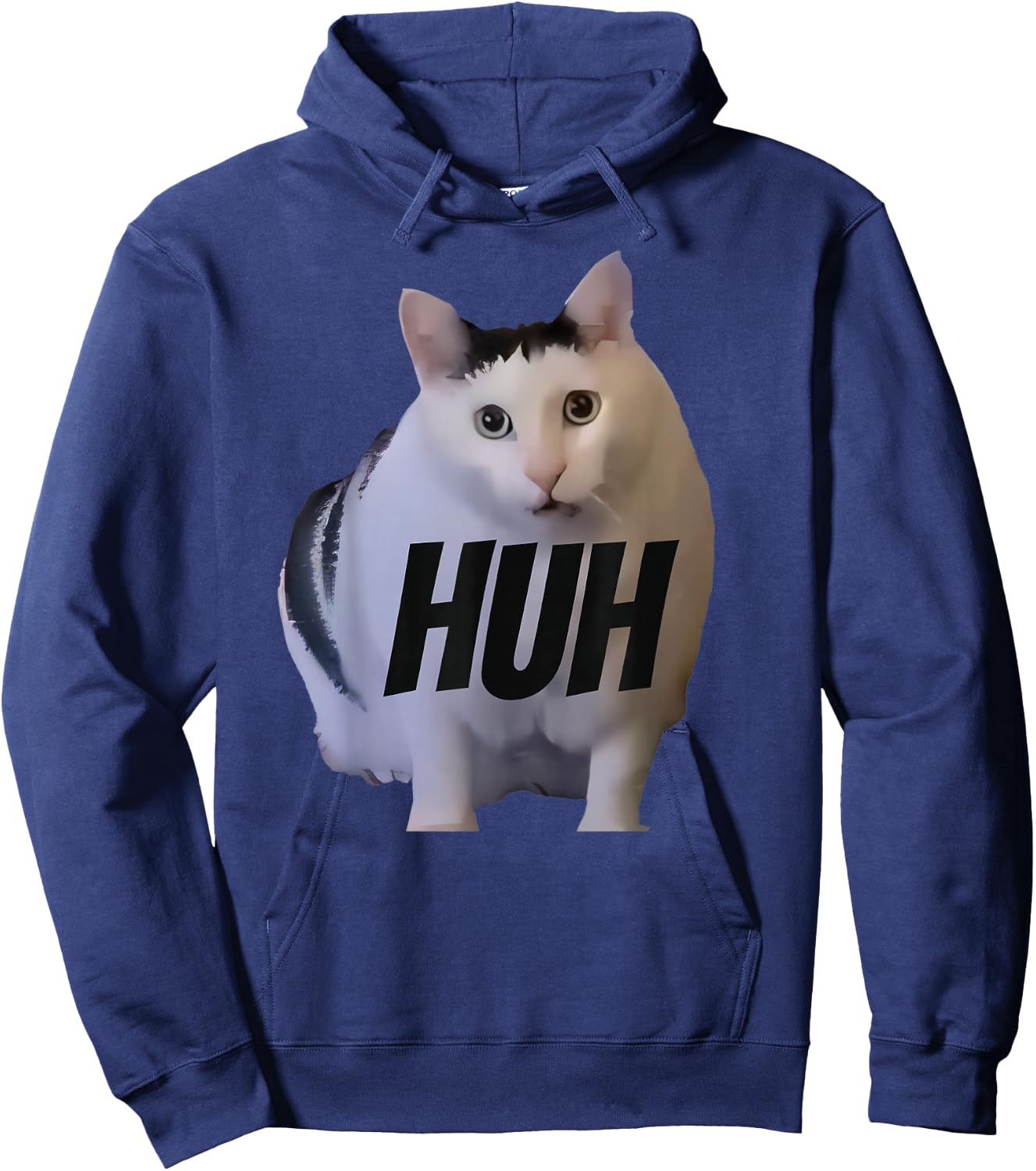 Meme Huh Cat Funny Hoodie - Hoodie | Navy