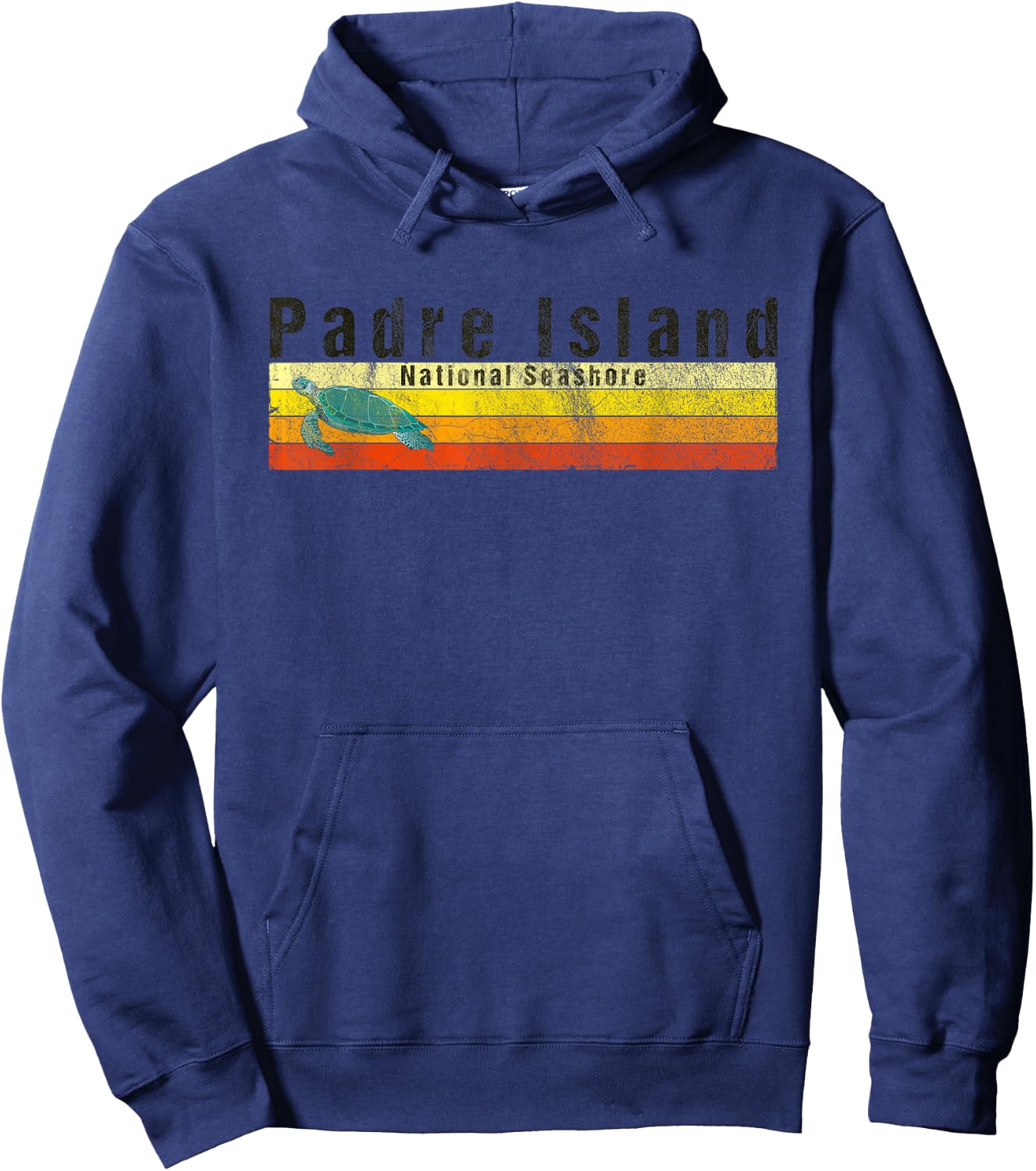 Padre Island National Seashore Sea Turtle Hoodie - Hoodie | Navy