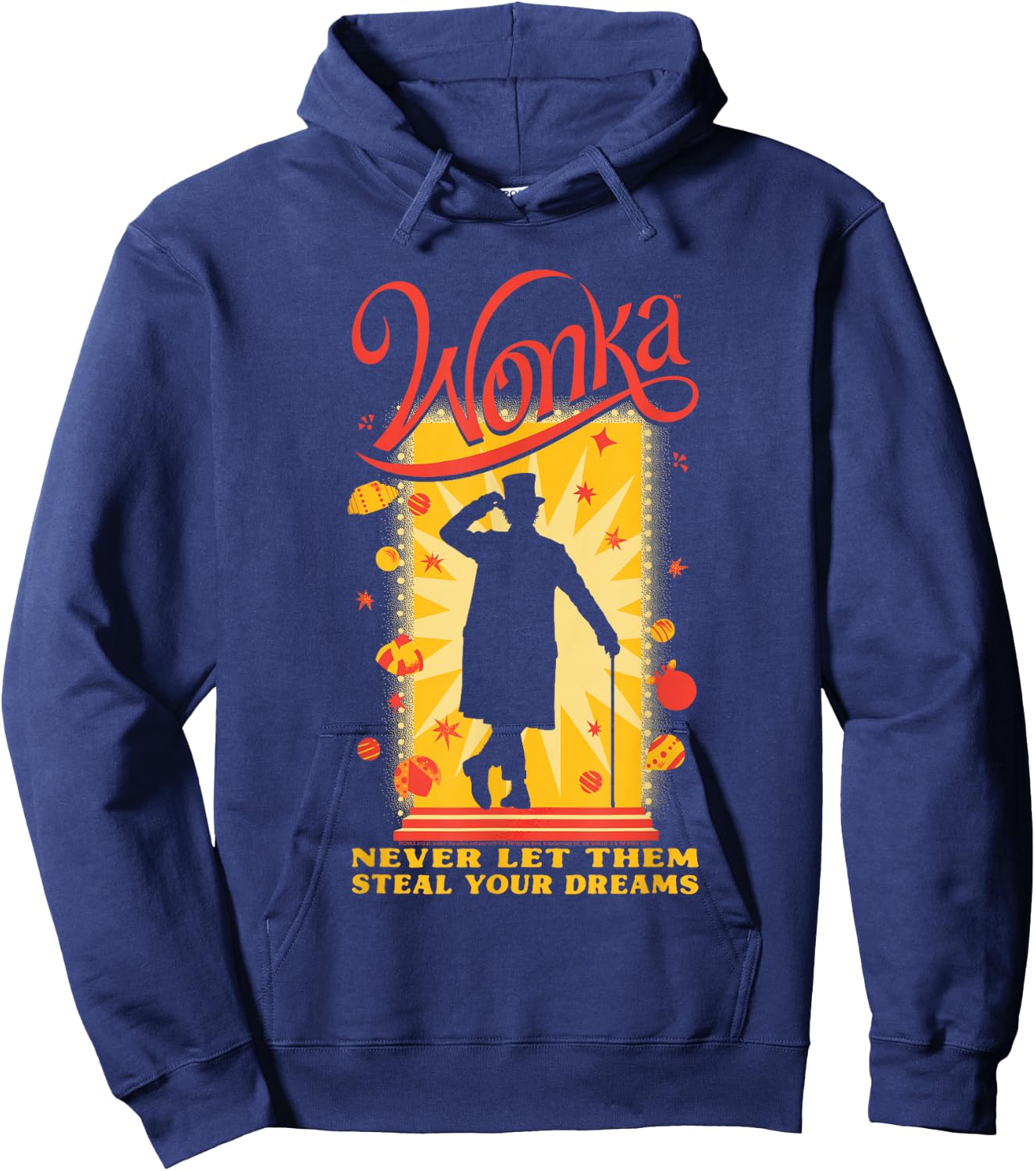 Wonka Movie Wonka Doorway Silhouette Hoodie - Hoodie | Navy