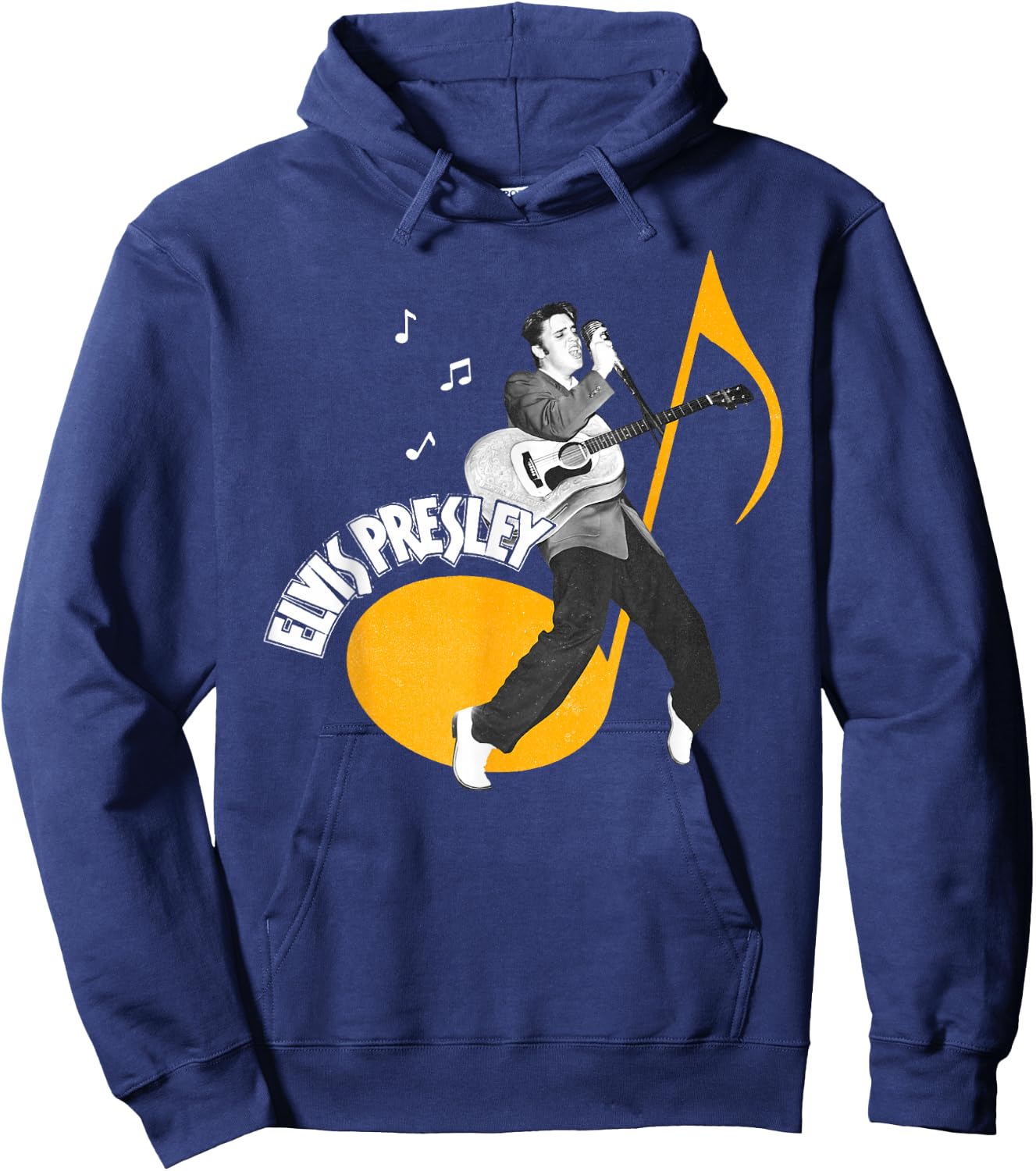 Elvis Presley Official Music Note Hoodie - Hoodie | Navy
