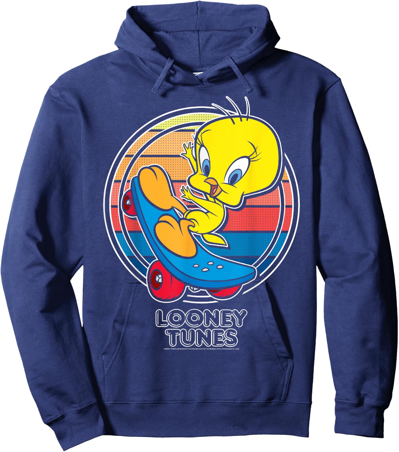 Looney Tunes Tweety Bird Skate Portrait Hoodie - Hoodie | Navy