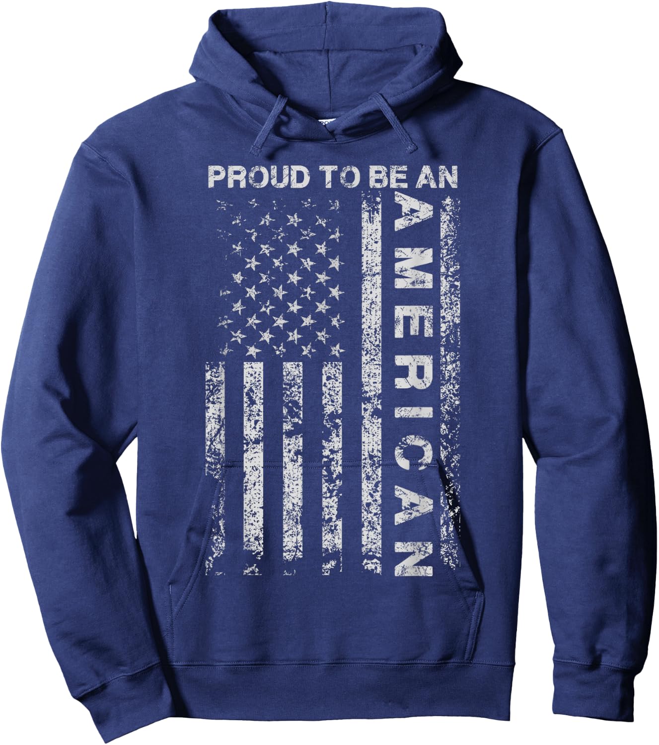 Proud to Be an American American Flag USA Gift Hoodie - Hoodie | Navy