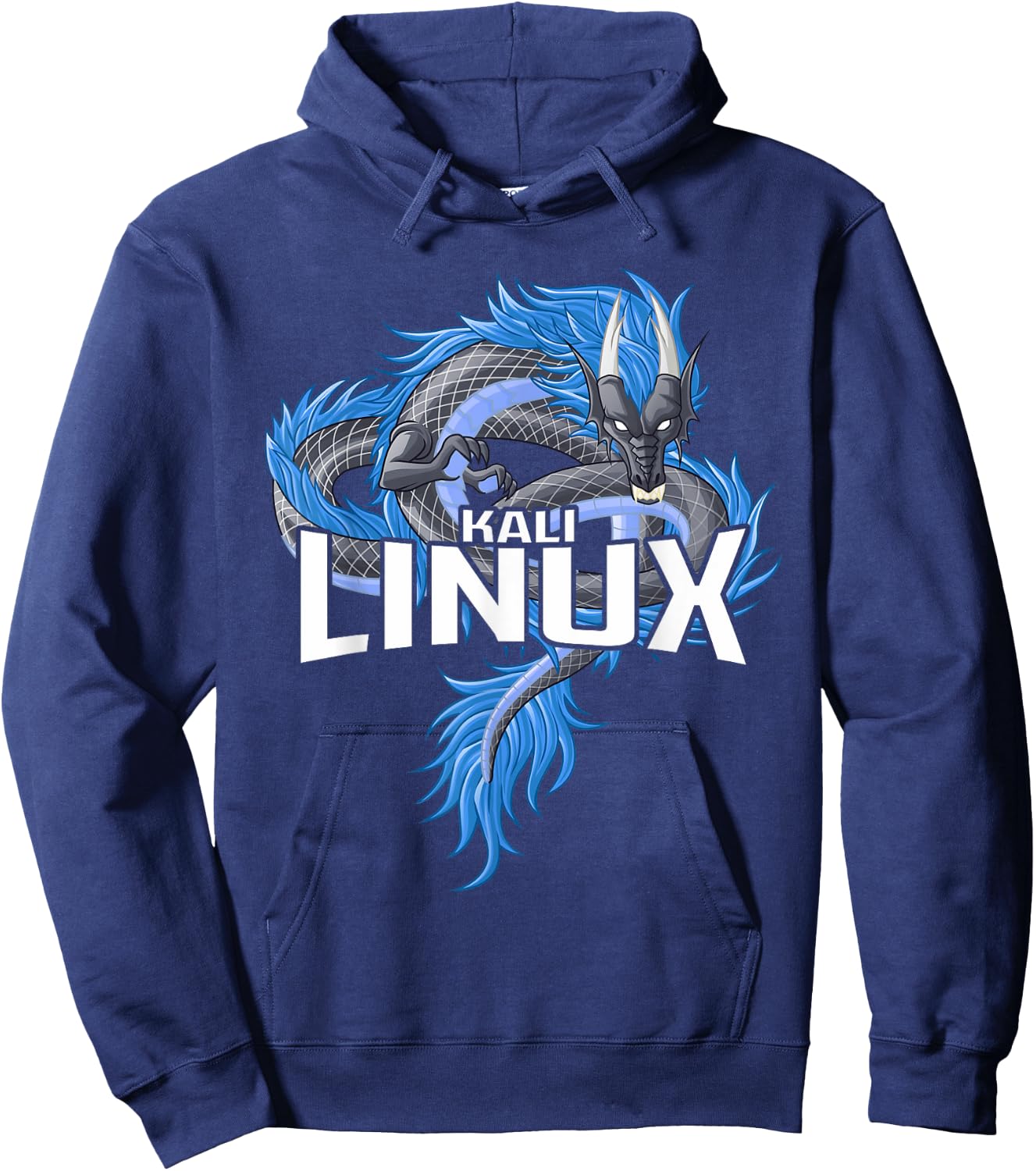 Kali Linux Dragon Artistic Representation Hoodie - Hoodie | Navy