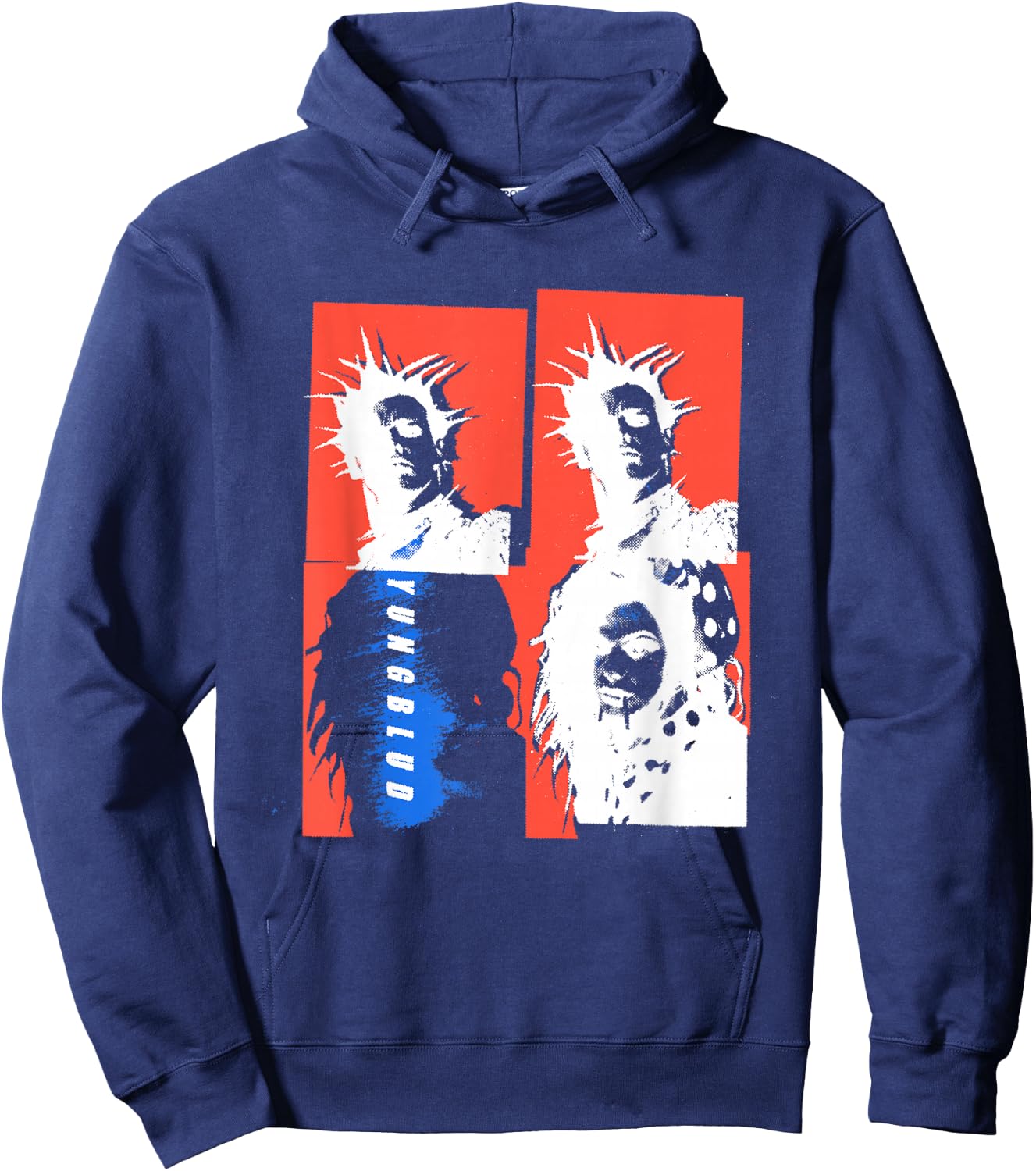 Official Yungblud Graphic Deadhappy Black Hoodie - Hoodie | Navy