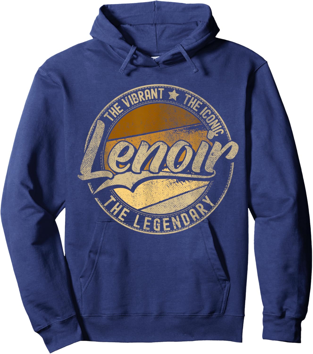 Lenoir NC | North Carolina | Vintage Distressed Hoodie - Hoodie | Navy