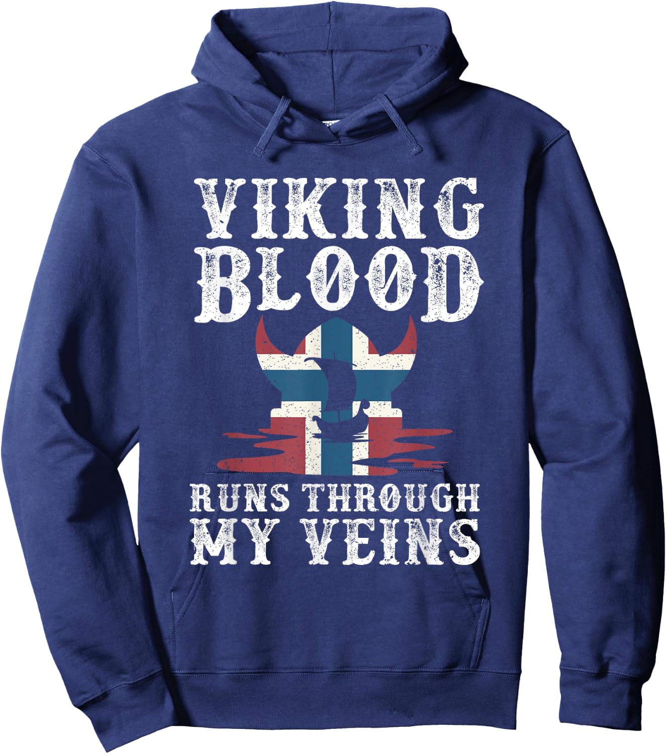 Northern Viking Norwegian Blood Norway Hoodie - Hoodie | Navy
