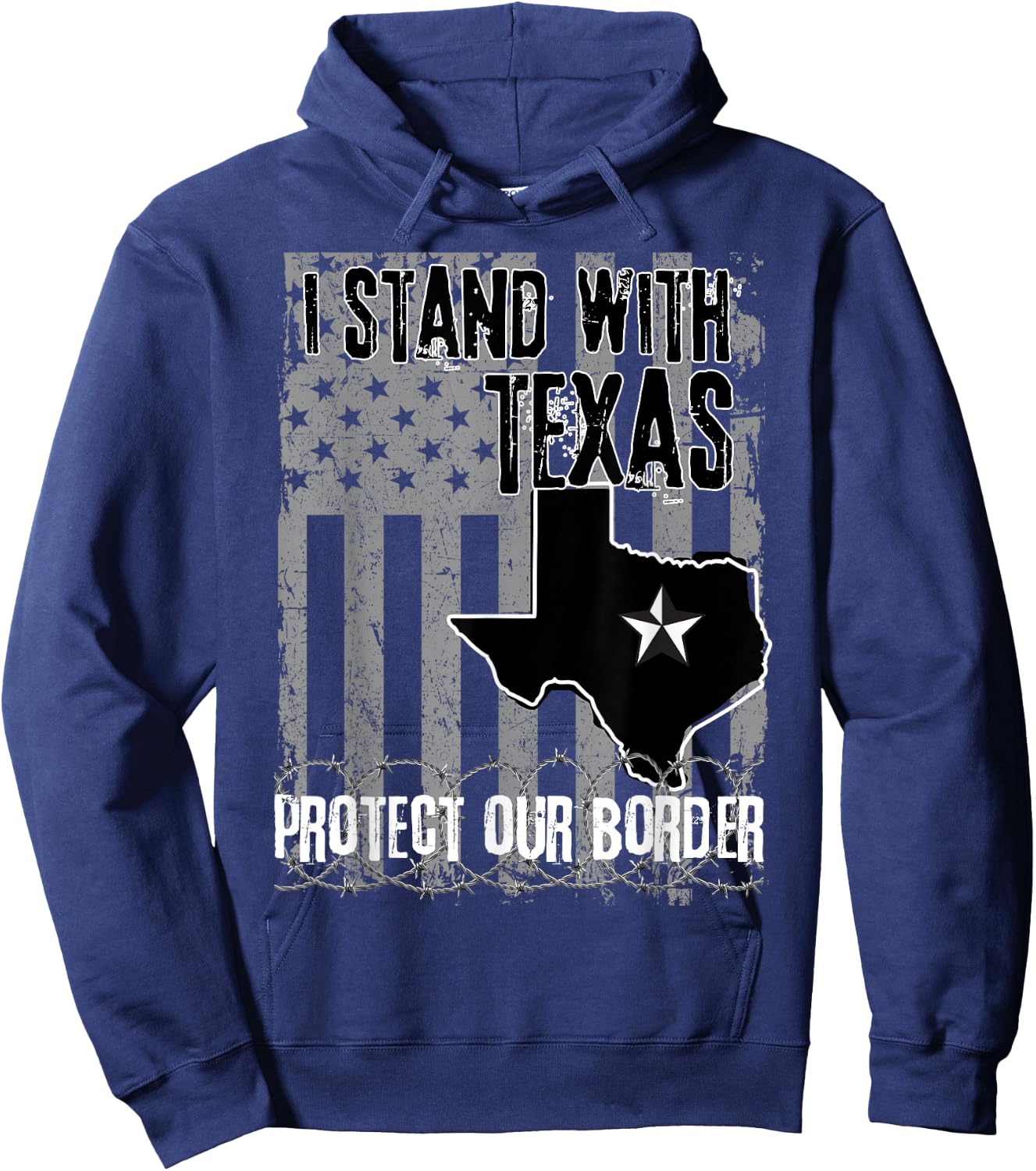 I Stand With Texas Hoodie - Hoodie | Navy