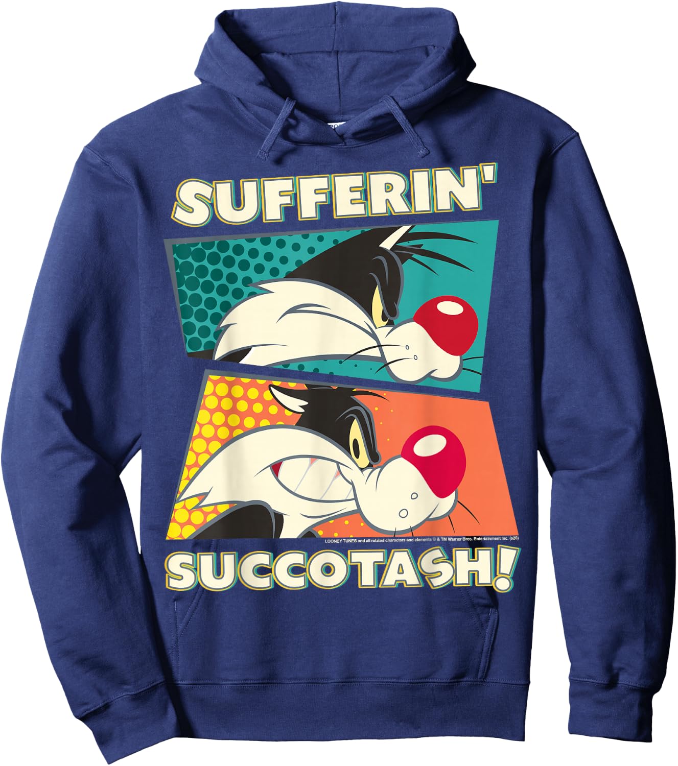 Looney Tunes Sylvester Sufferin' Succotash Hoodie - Hoodie | Navy