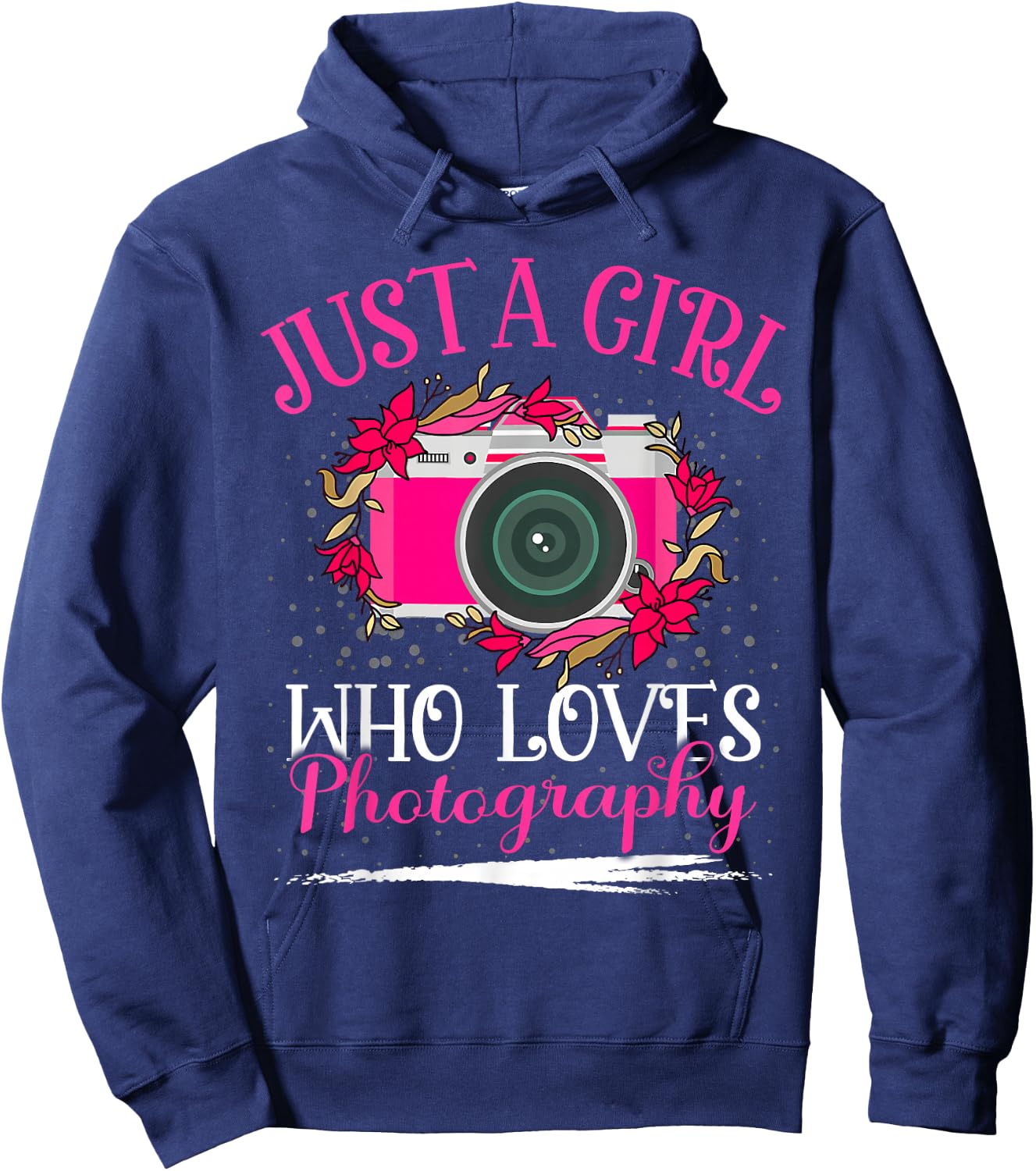 Just A Girl Who Loves Photography Girls Hoodie - Hoodie | Navy