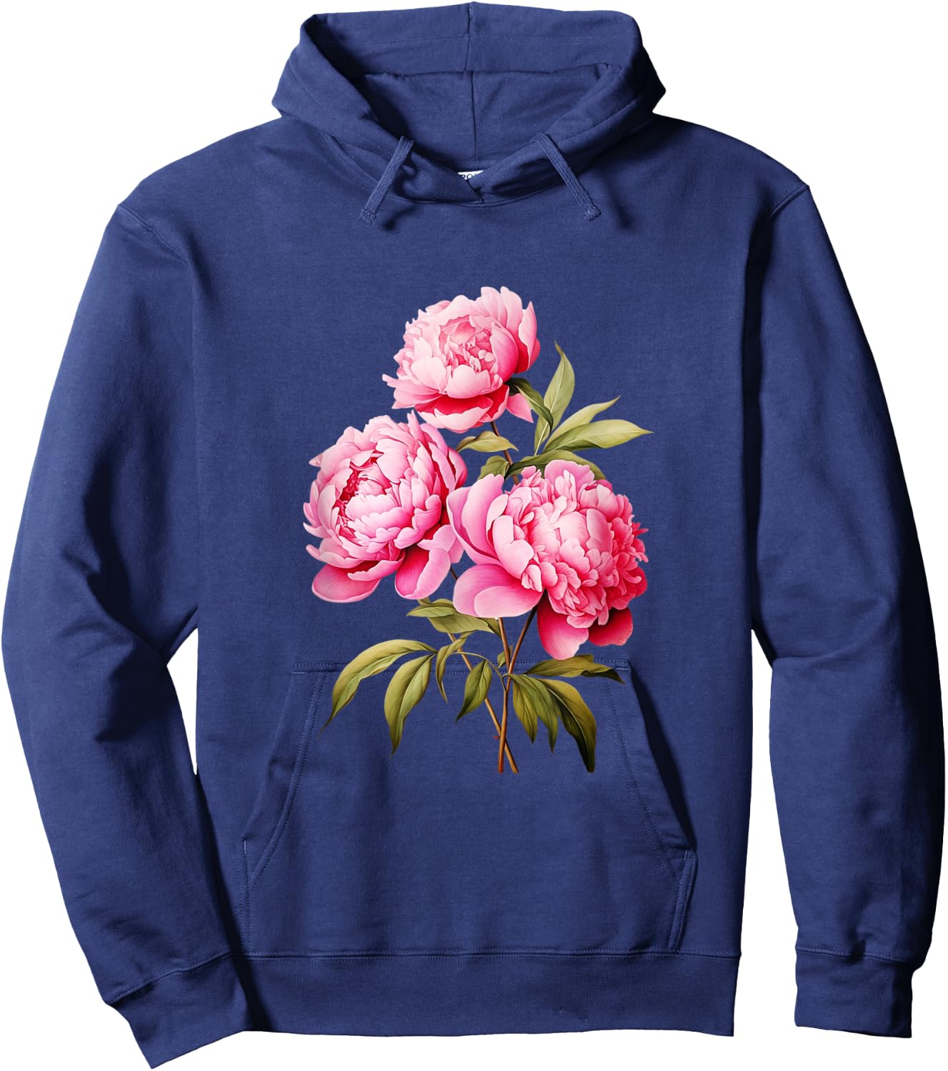 Peony Shirt Beautiful Pink Peonies Flowers Hoodie - Hoodie | Navy