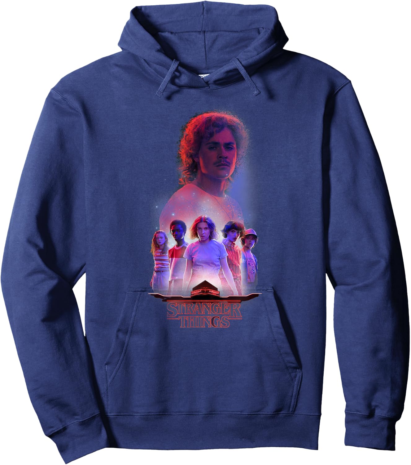 Stranger Things Billy Group Shot Hoodie - Hoodie | Navy