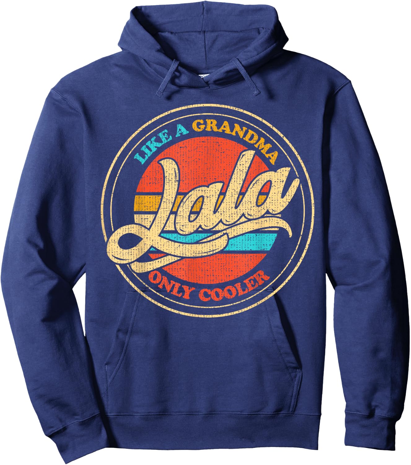 Lala Vintage Retro Grandma Hoodie - Hoodie | Navy