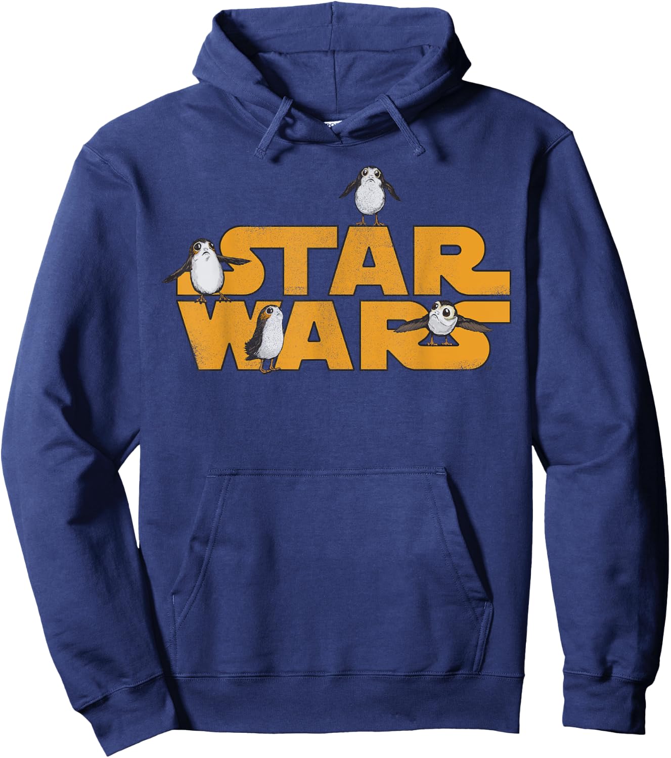 Star Wars Logo with Porgs Hoodie - Hoodie | Navy