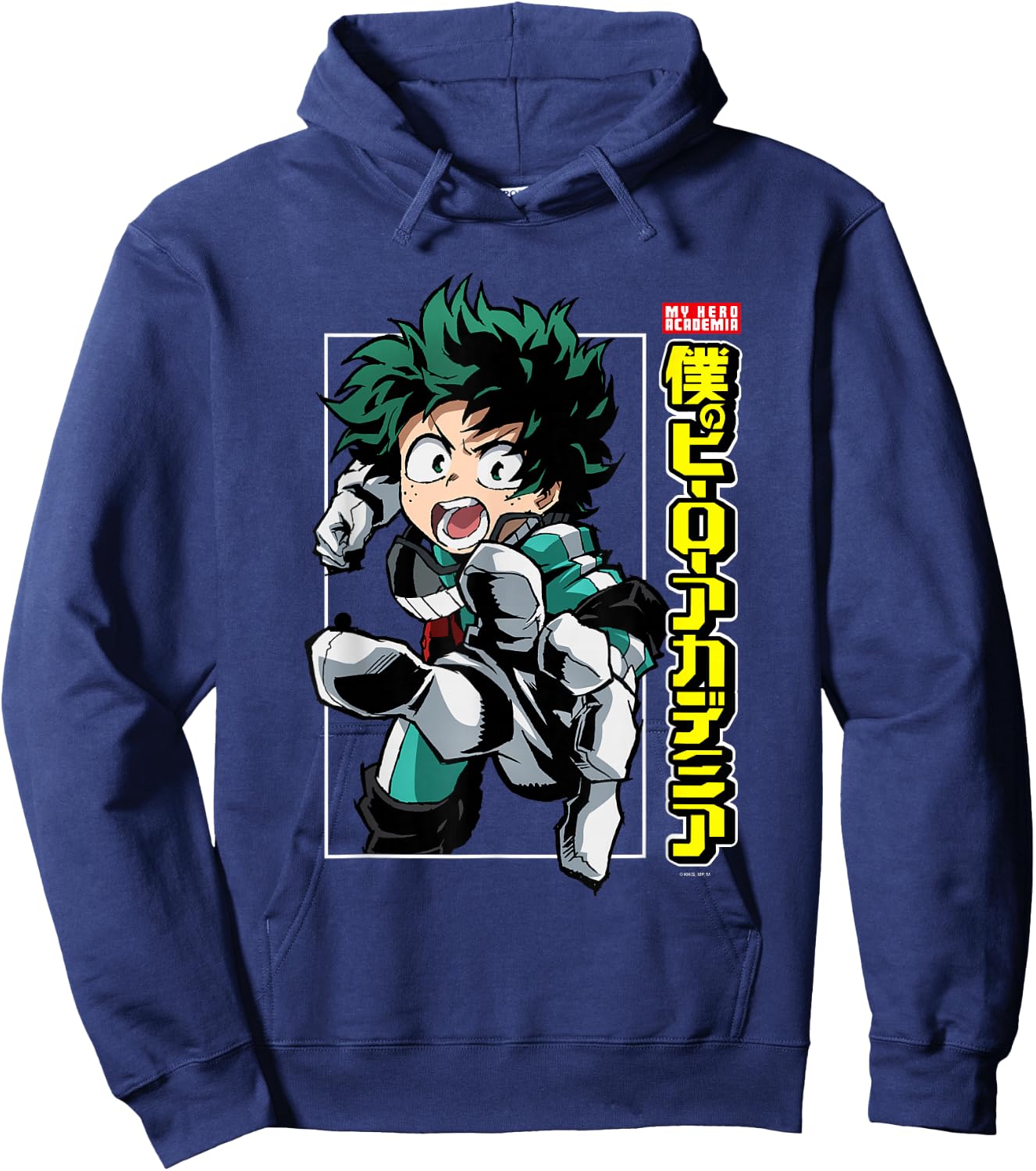 My Hero Academia Deku Posing with Logo Anime Hoodie - Hoodie | Navy