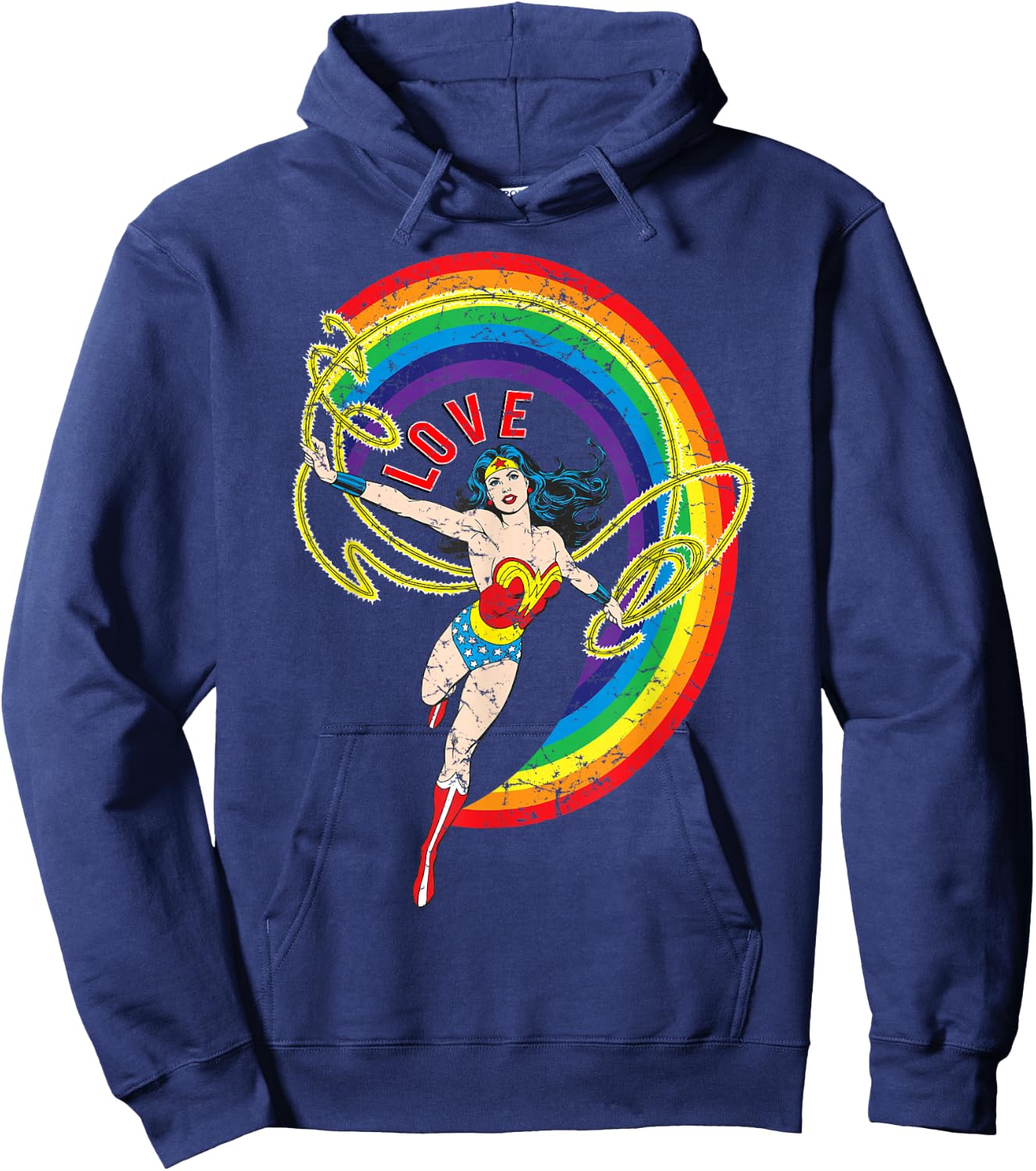 DC Wonder Woman Rainbow Love Hoodie - Hoodie | Navy