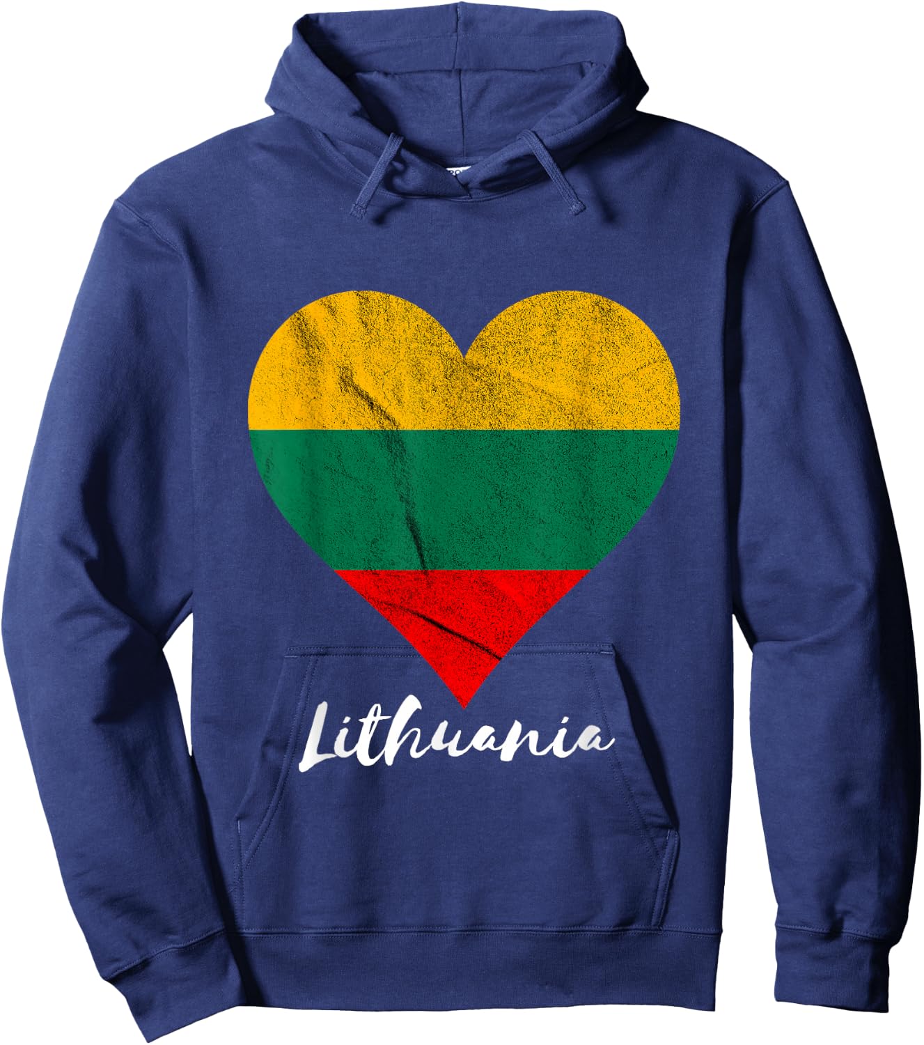 Lithuania Heart Lithuania Flag Lietuva Lietuvo Hoodie - Hoodie | Navy
