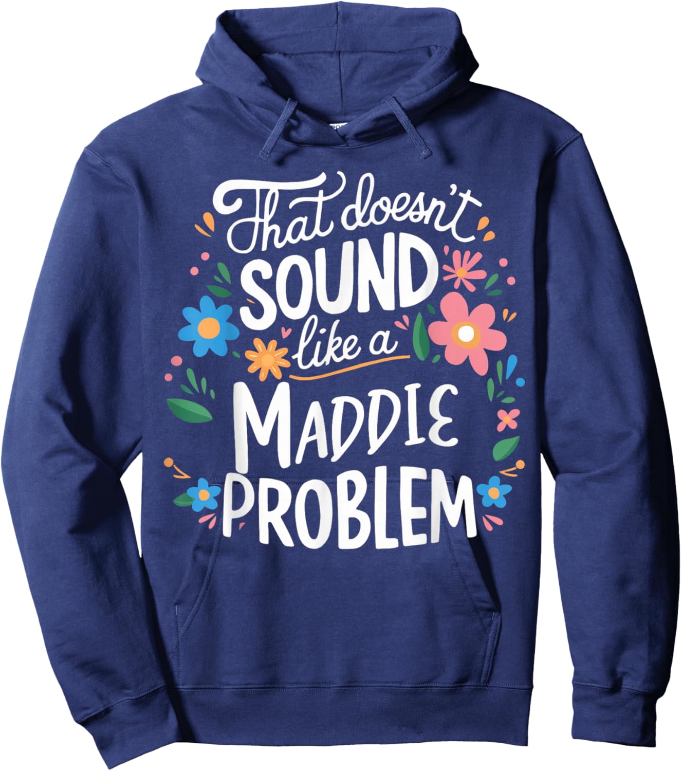 Maddie Personalized Cute Girls Maddie Name Hoodie - Hoodie | Navy