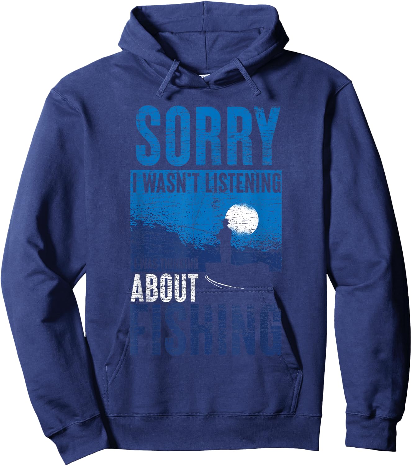 Funny Fisherman Fishing Hoodie - Hoodie | Navy