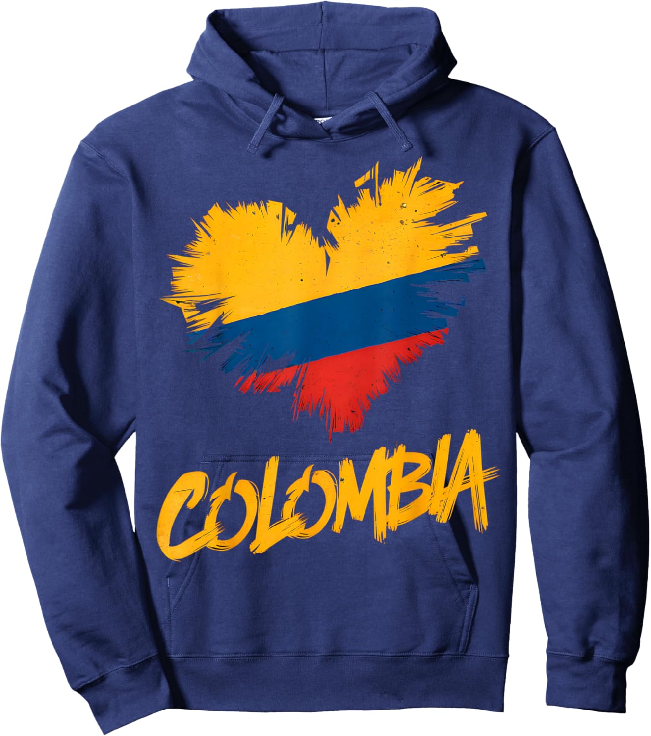 Colombia Heart Flag Hoodie - Hoodie | Navy