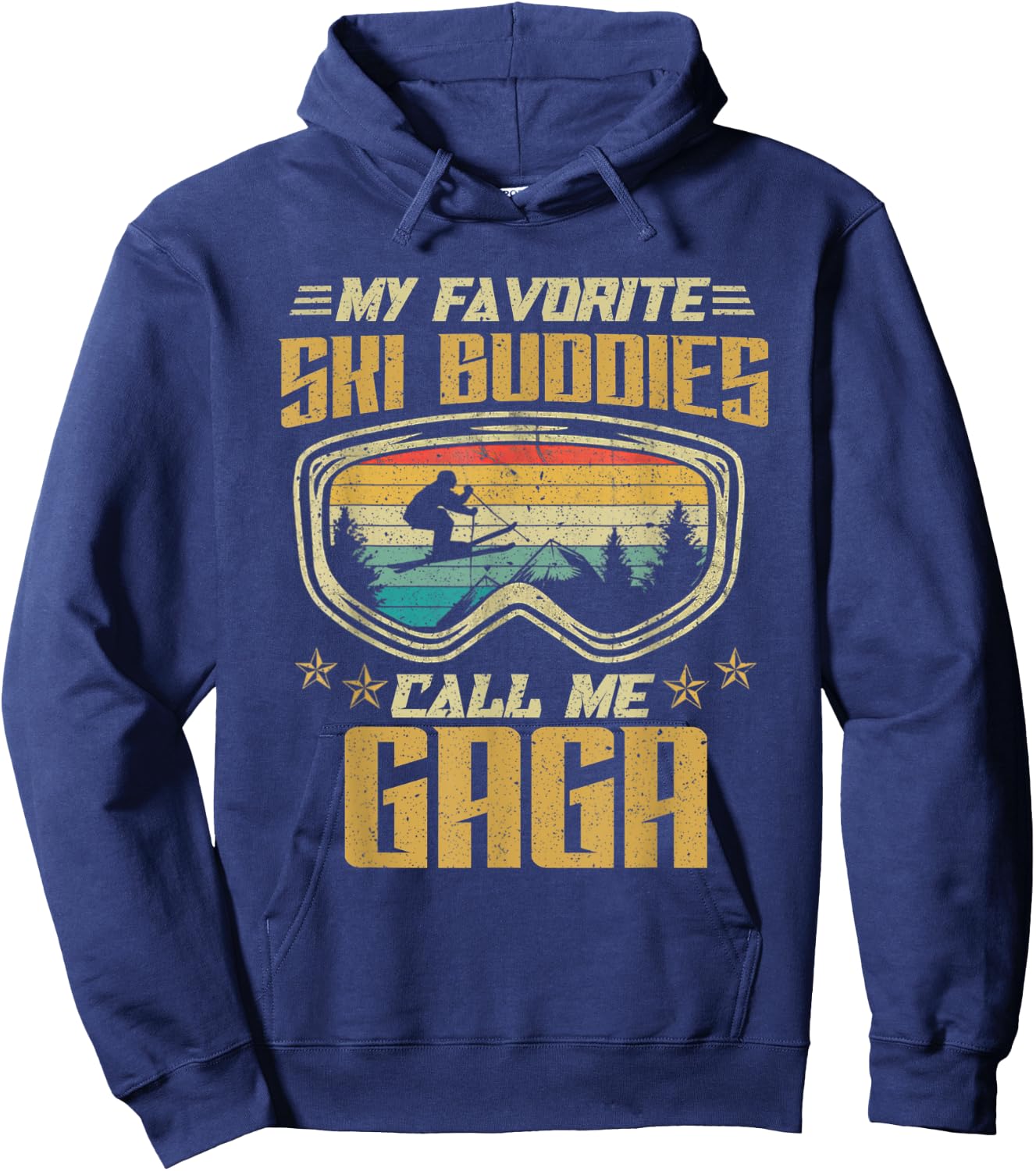 Skiing - My Favorite Ski Buddies Call Me Gaga Hoodie - Hoodie | Navy