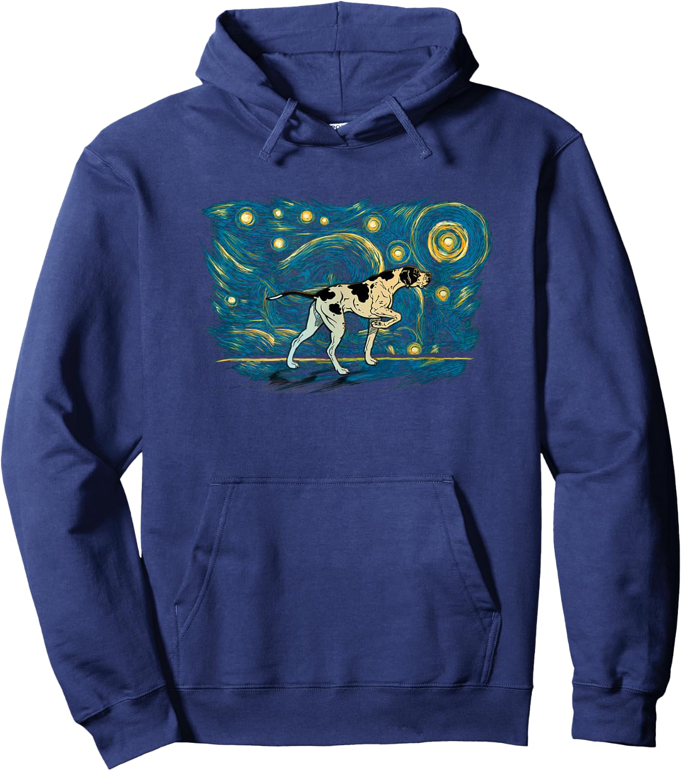 Retro Vintage Style English Pointer Hoodie - Hoodie | Navy