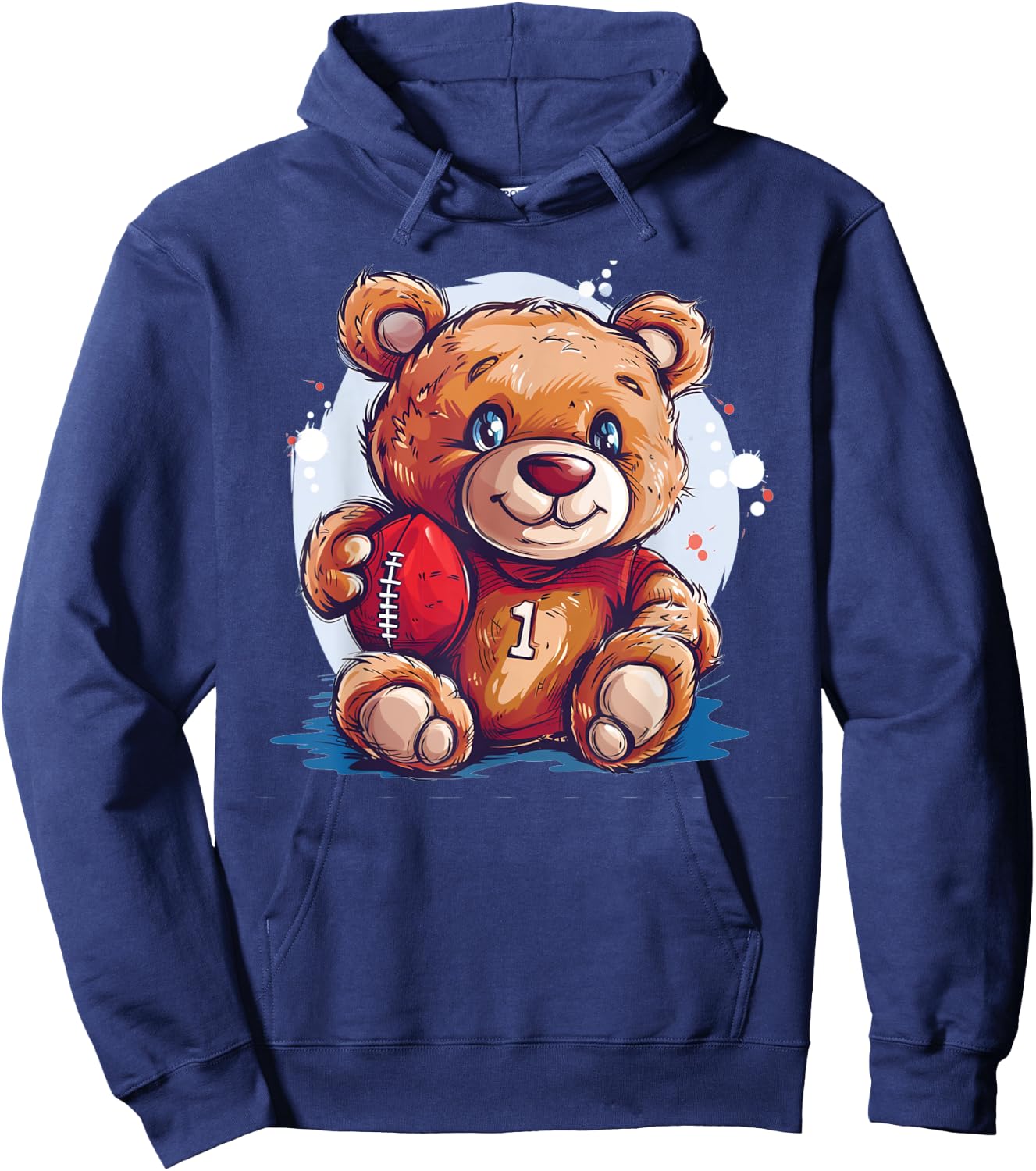 Happy sport Bear for Football Teddy fans Hoodie - Hoodie | Navy