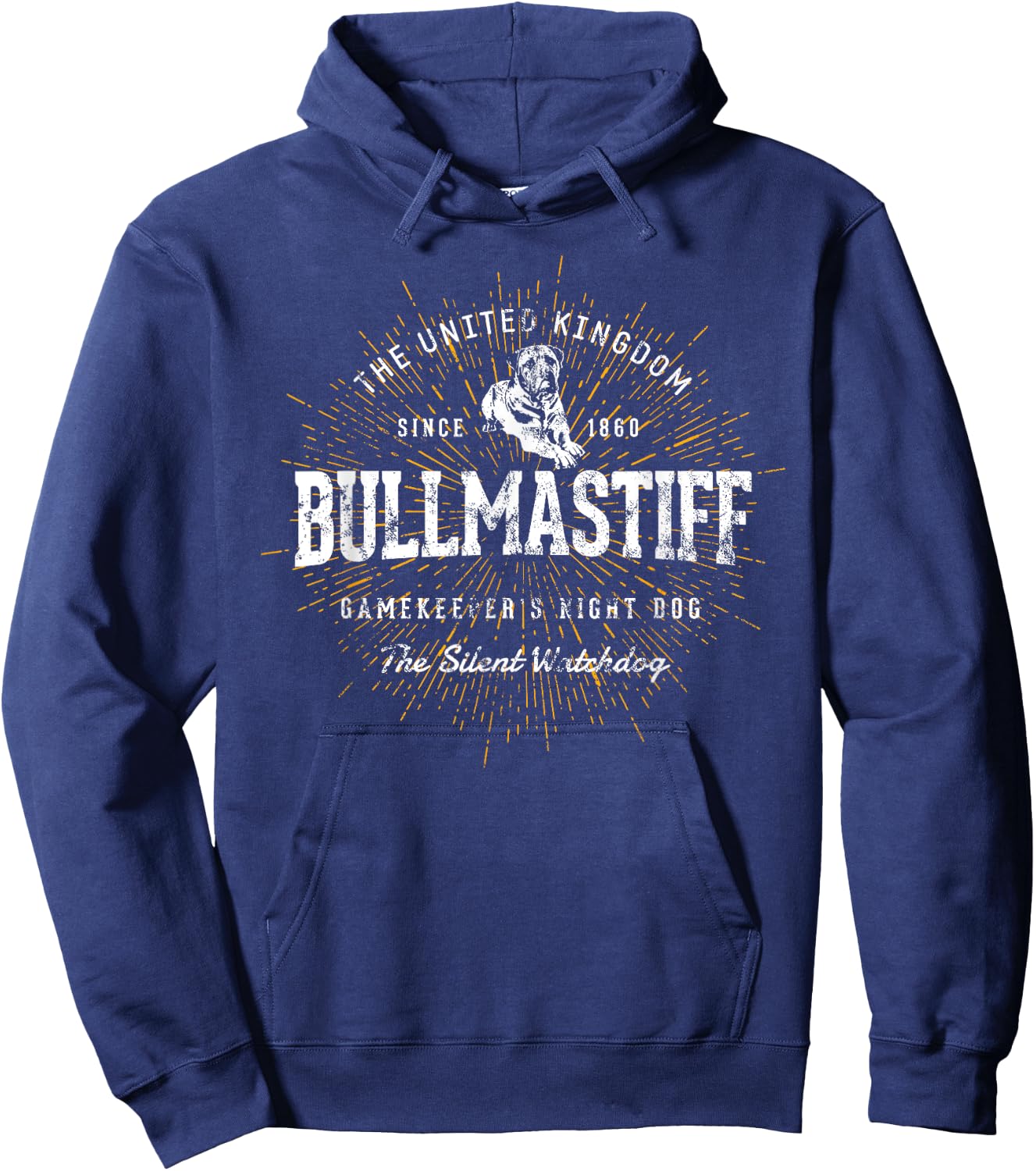Vintage Style Retro Bullmastiff Hoodie - Hoodie | Navy