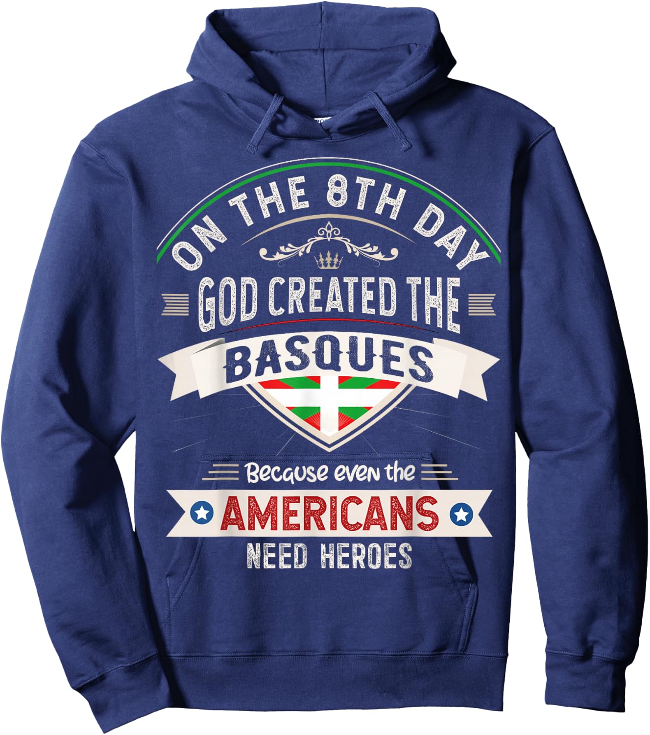 Basque Country Design Basque Men & Women Hoodie - Hoodie | Navy