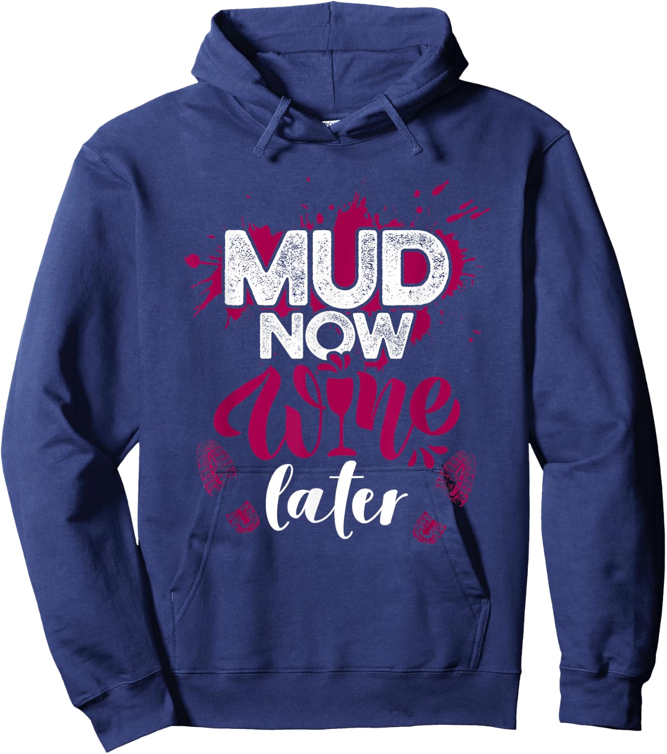 Mud Run Shirts | Mud Girl Run Shirts | Mud Team Hoodie - Hoodie | Navy