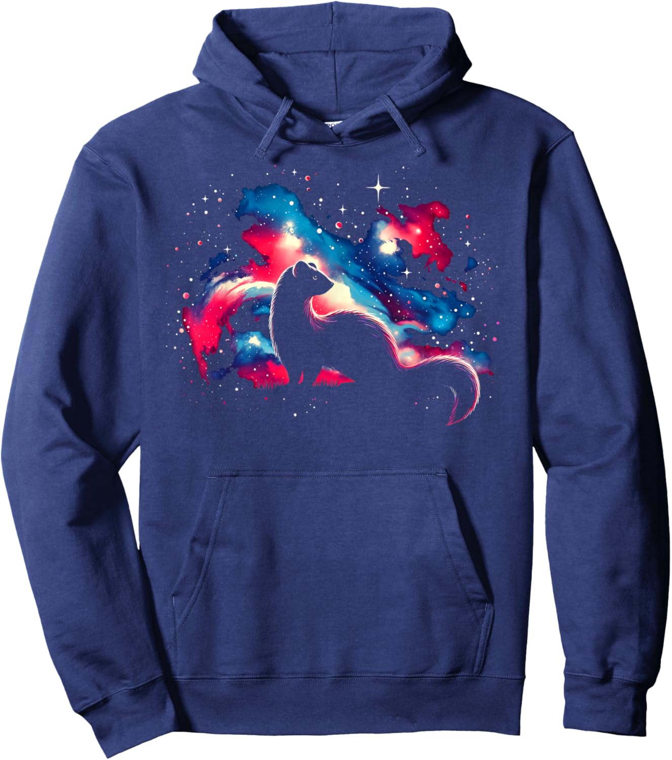 Cool Cosmic Weasel Galaxy Graphic Space Art Hoodie - Hoodie | Navy