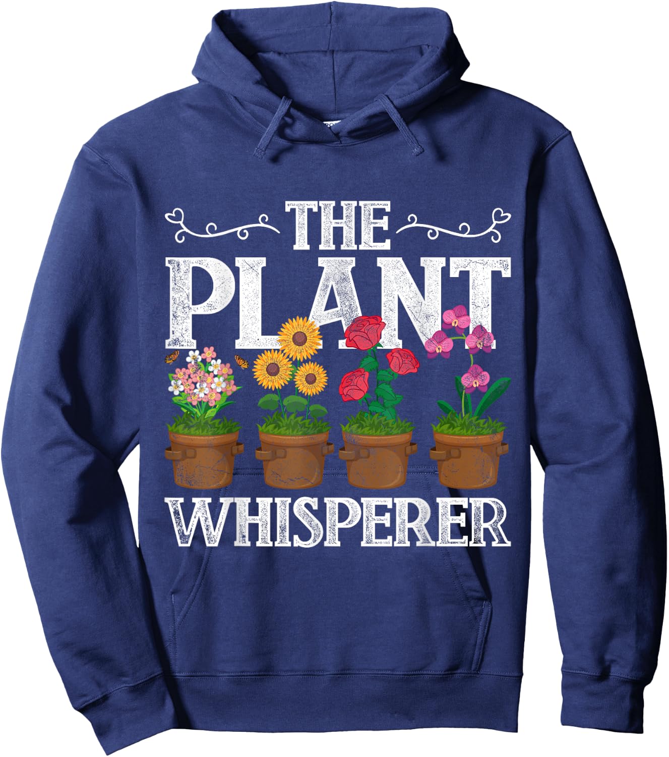 The Plant Whisperer Gardening Hoodie - Hoodie | Navy
