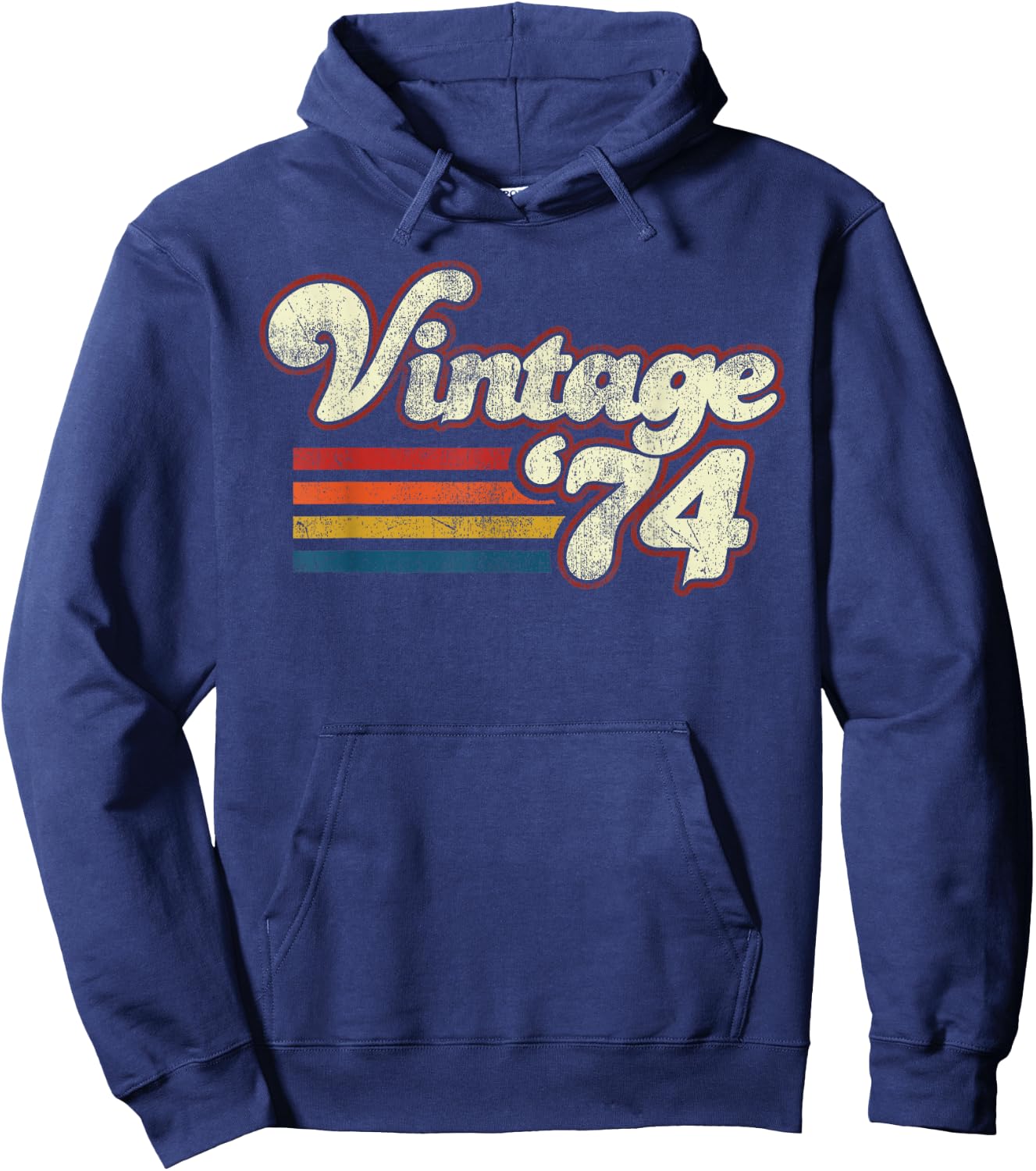 Vintage 1974 Birthday Hoodie - Hoodie | Navy