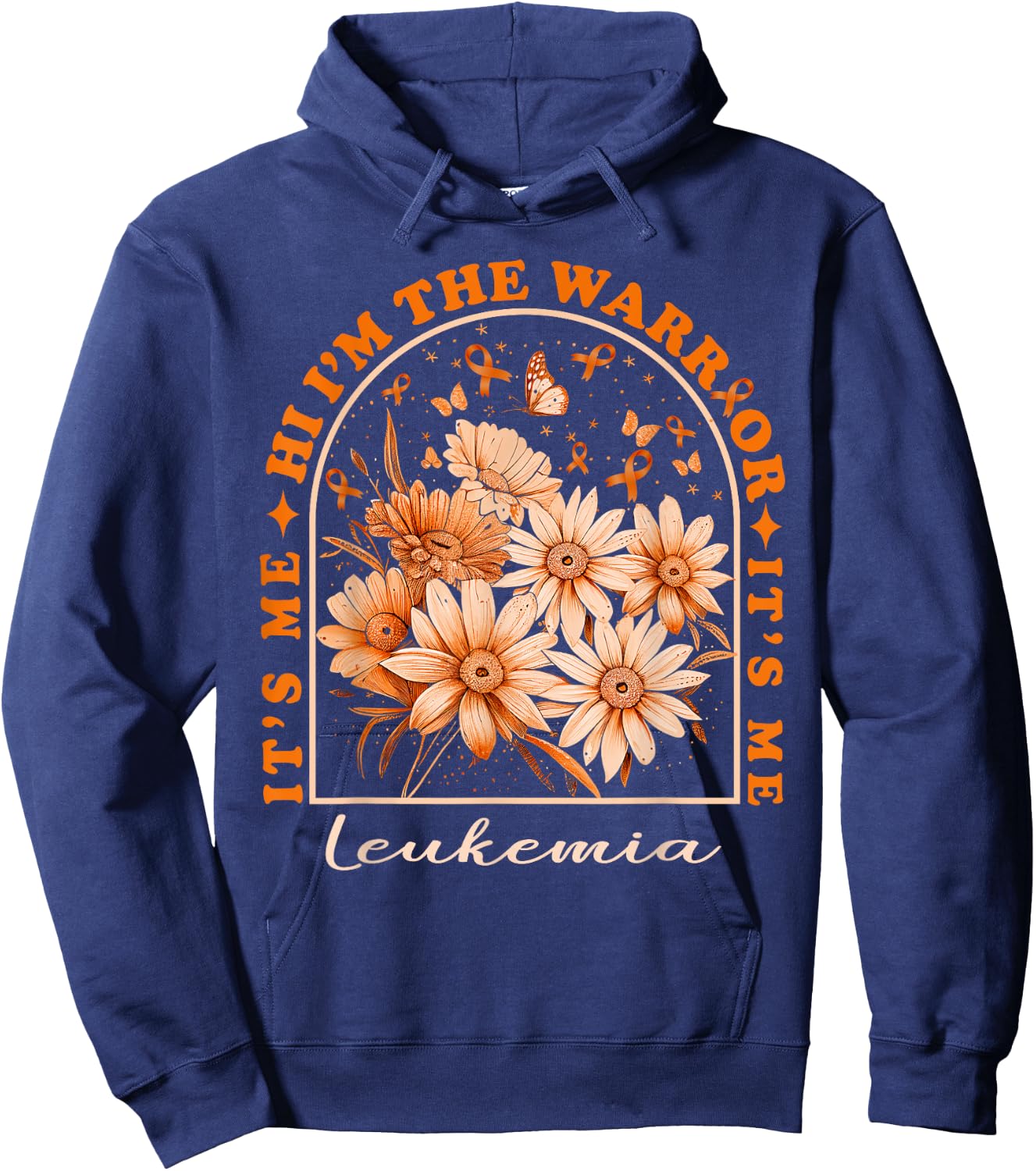 vintage It's me I'm the warrior leukemia cancer Hoodie - Hoodie | Navy