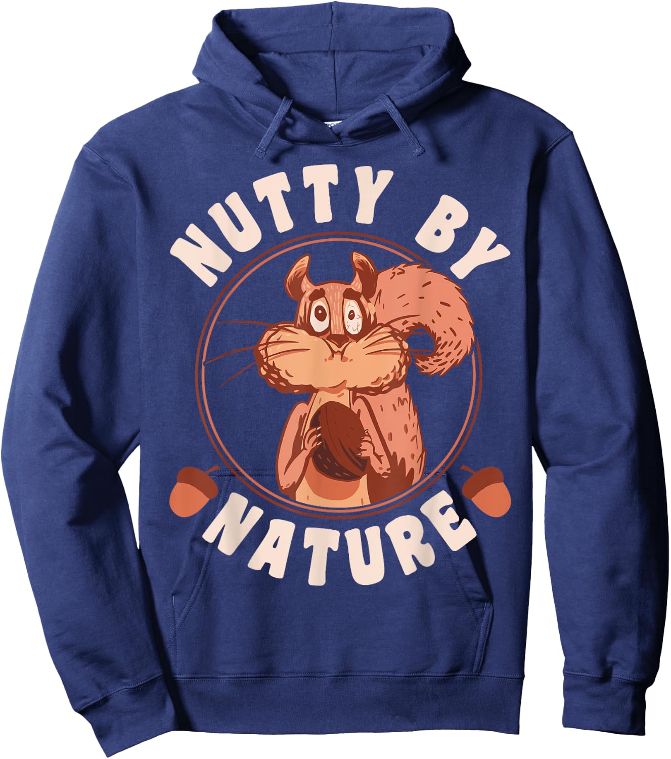 Nutty By Nature Squirrel Hoodie - Hoodie | Navy