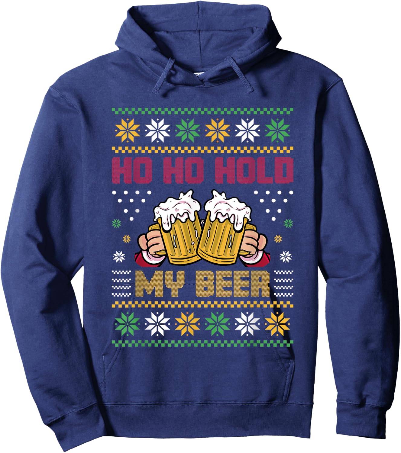 Ho Ho Hold My Beer Hoodie - Hoodie | Navy