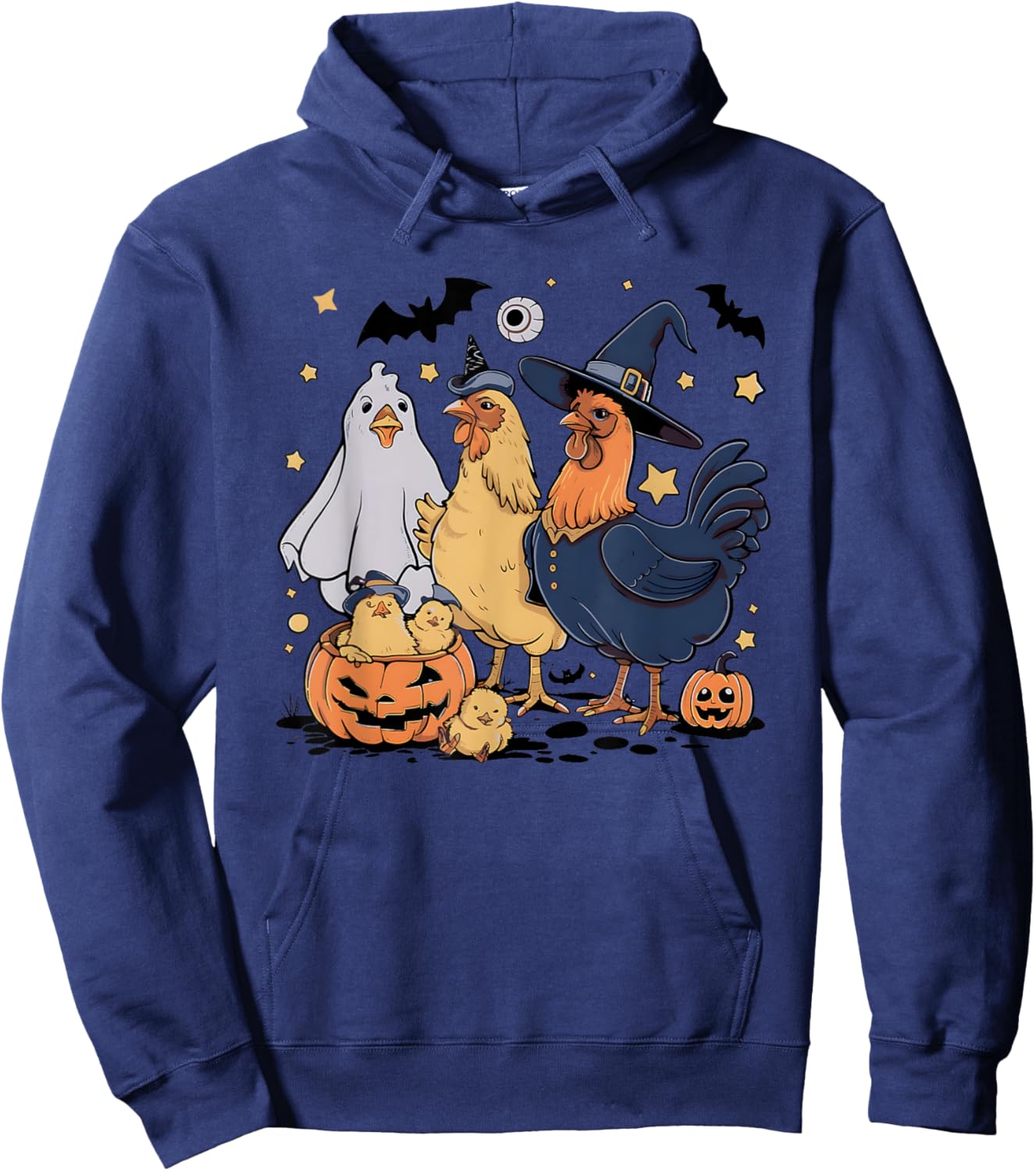 Ghost Chicken Halloween Witch Chicken Hoodie - Hoodie | Navy