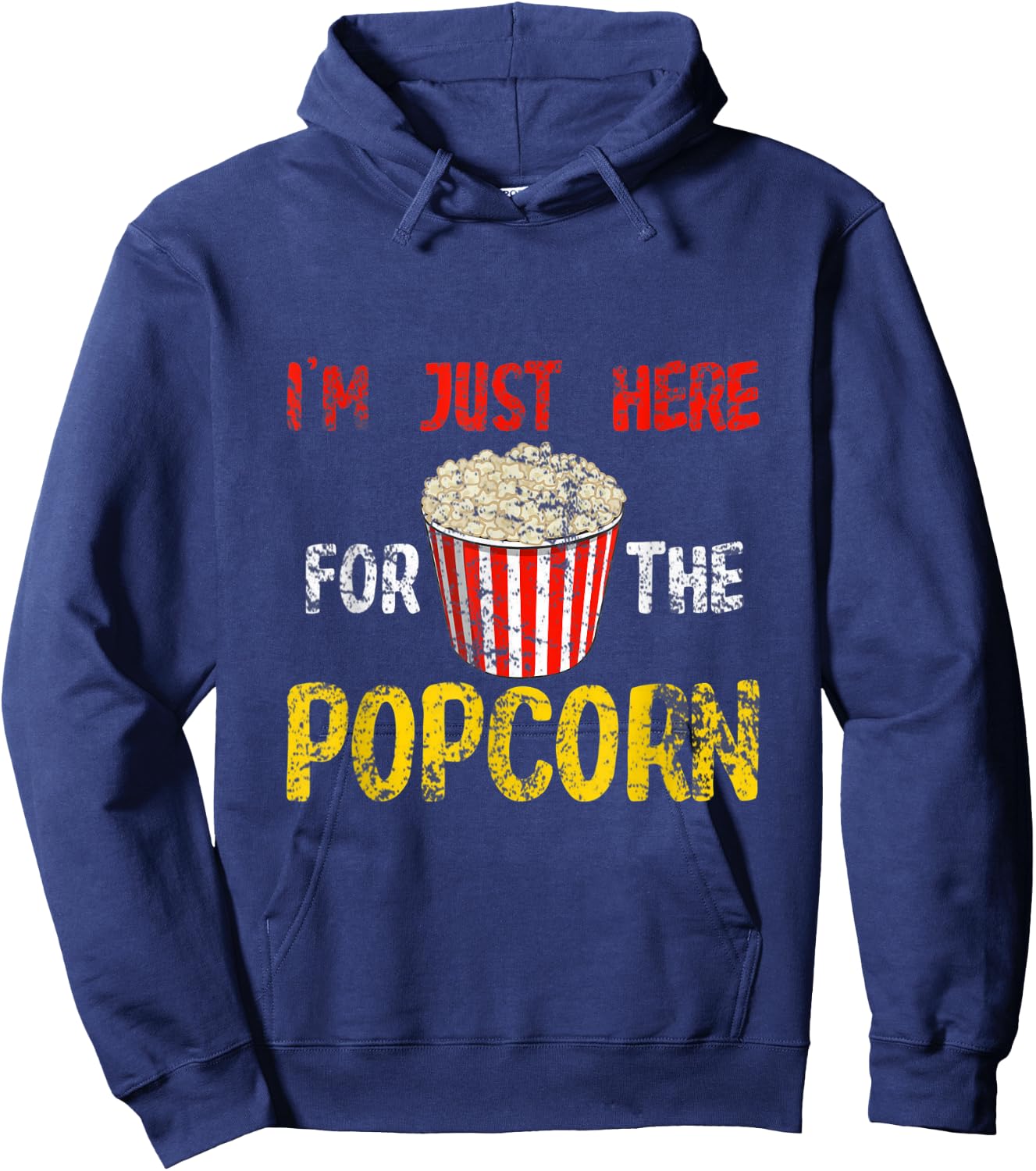 Im Just Here For The Popcorn Hoodie - Hoodie | Navy