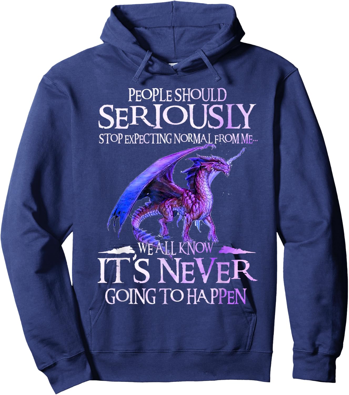 Dragon Seriously Dragon Shirt Hoodie - Hoodie | Navy